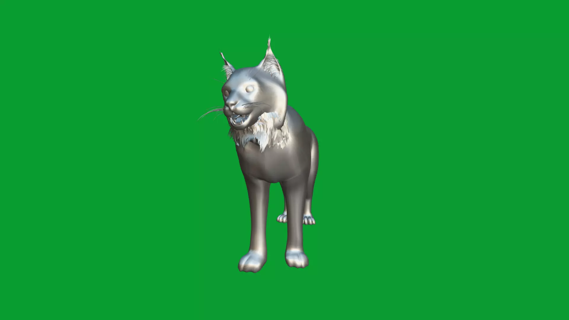 Eurasian Lynx Wild Cat Low-poly 3D model_29