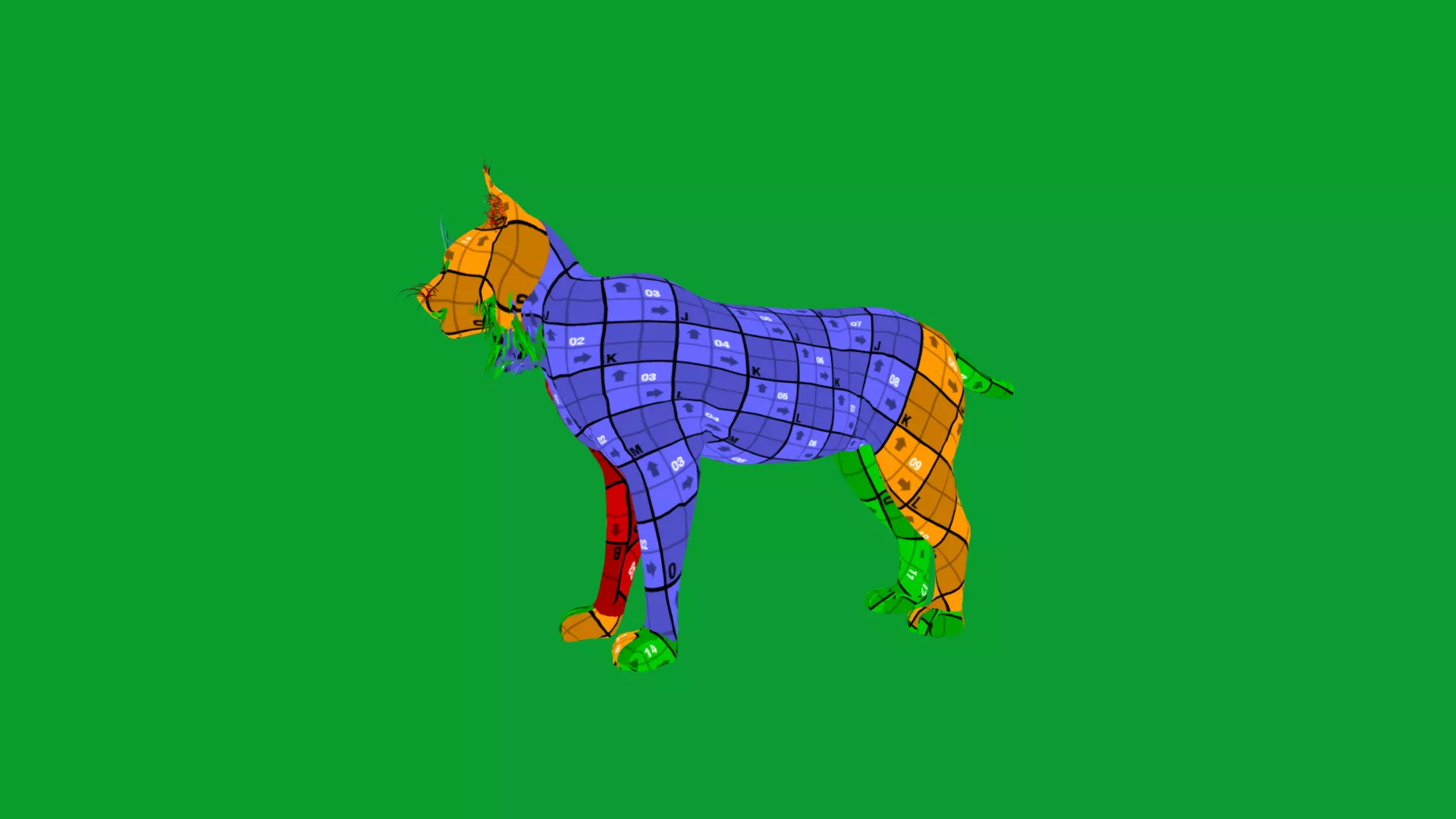 Eurasian Lynx Wild Cat Low-poly 3D model_37