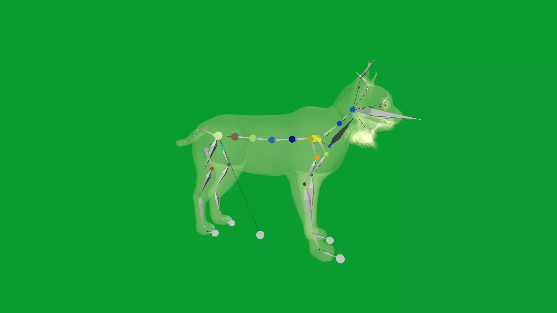 Eurasian Lynx Wild Cat Low-poly 3D model_11