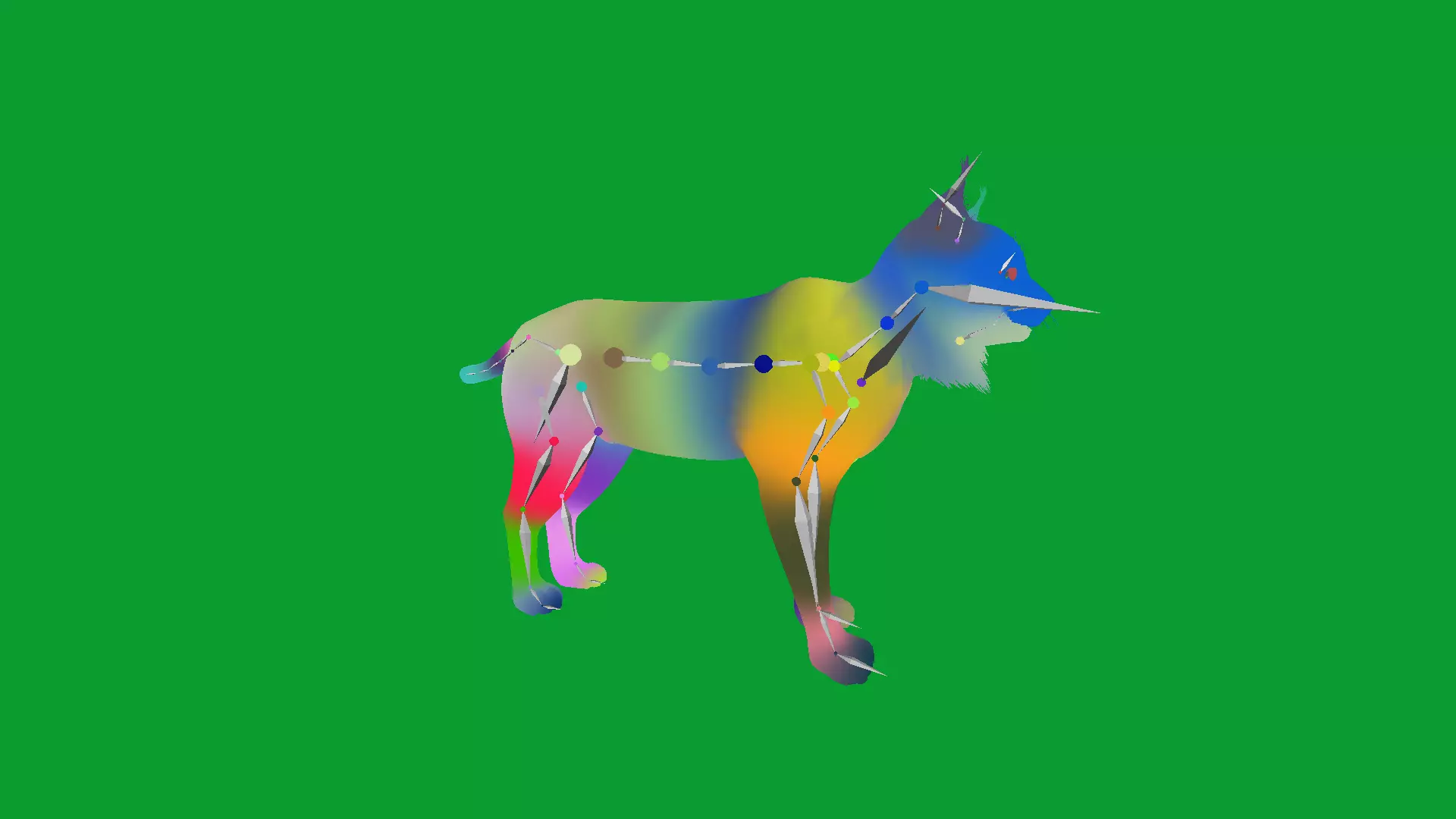 Eurasian Lynx Wild Cat Low-poly 3D model_12