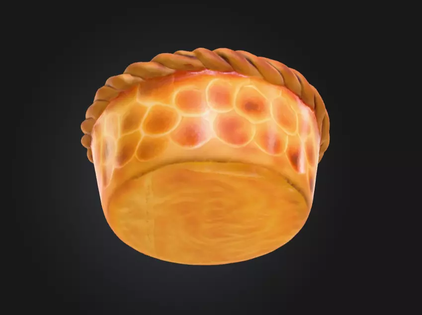 Pumpkin Pie Delight Low-poly 3D model_7