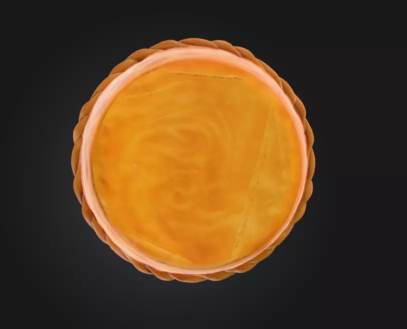 Pumpkin Pie Delight Low-poly 3D model_9