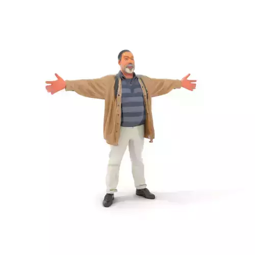 Casual Grandpa Outfit model pack Low-poly 3D model