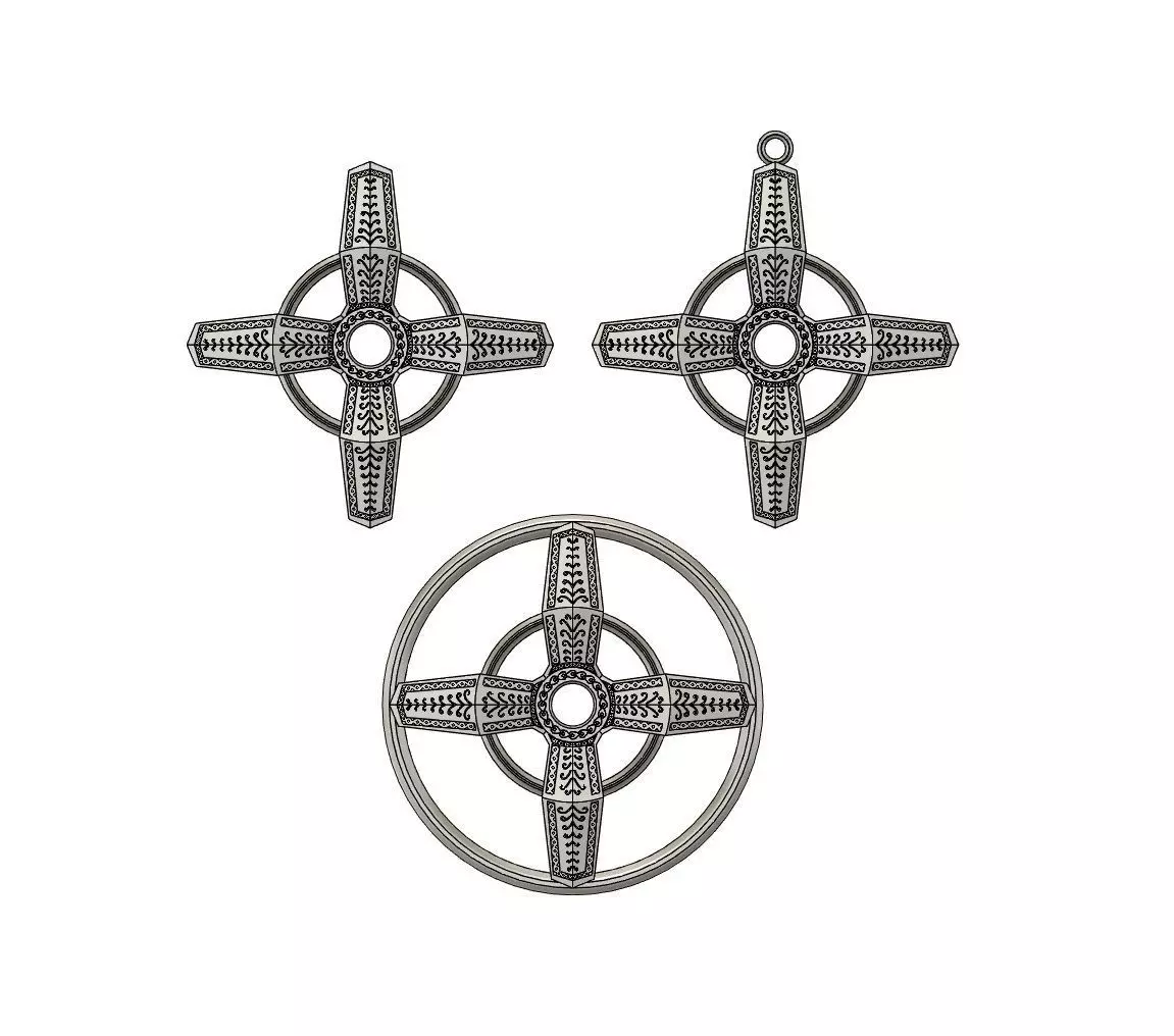 Warrior Nun Pendant and Necklace 3D print model