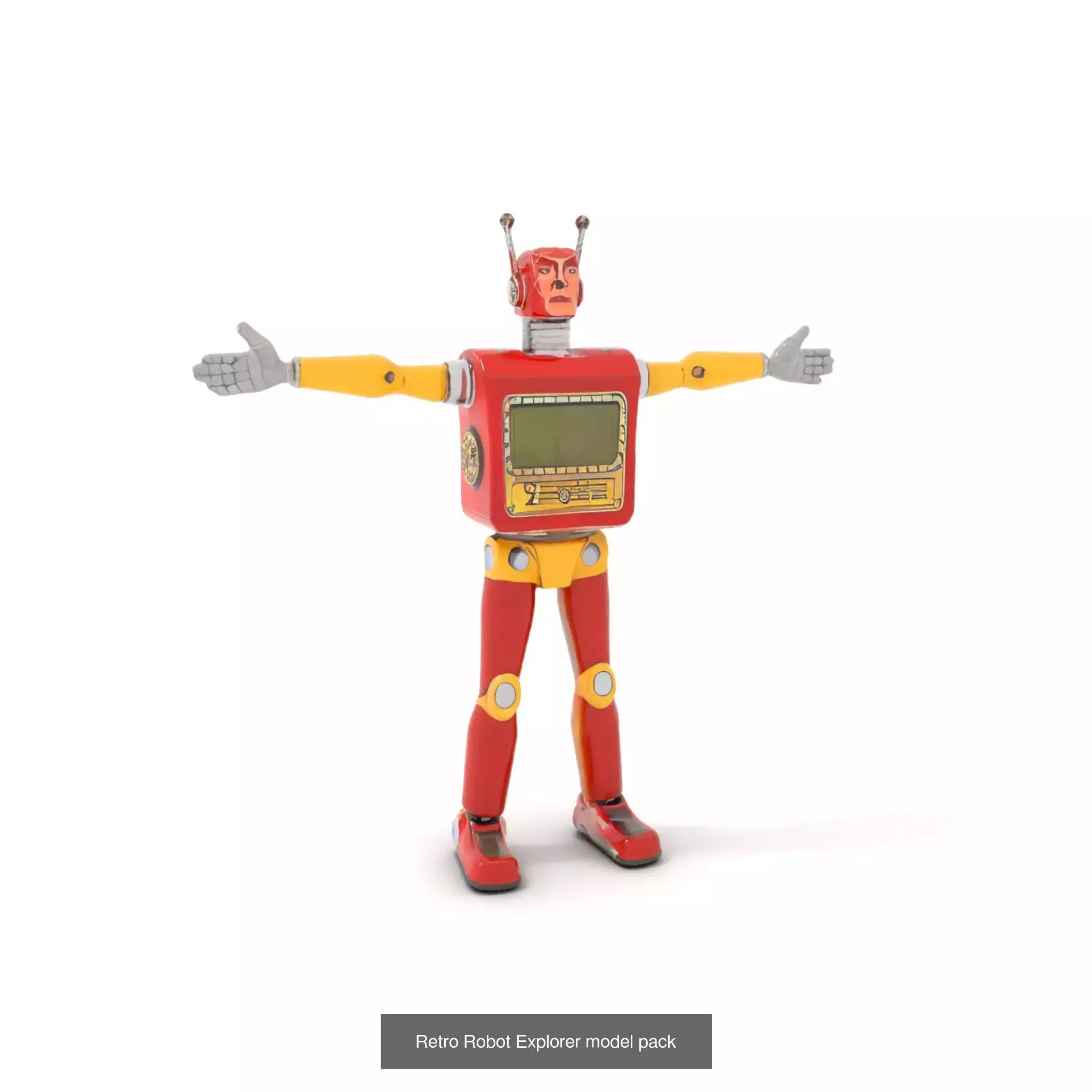 Vibrant Cartoon Robots Pack 3D Model Collection_24