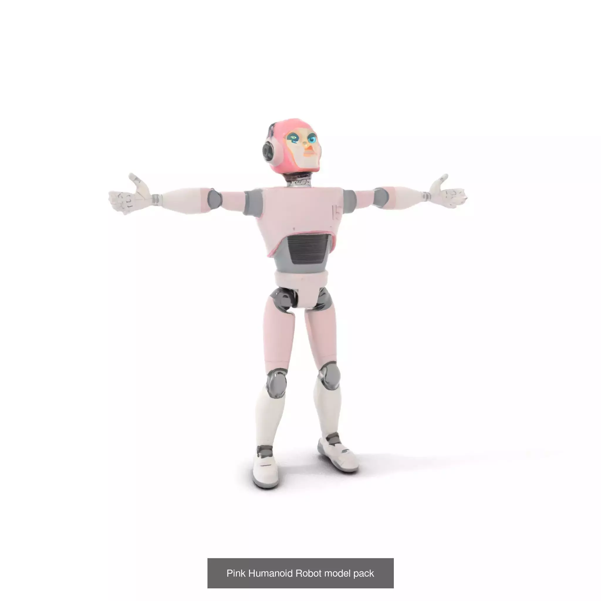 Vibrant Cartoon Robots Pack 3D Model Collection_30