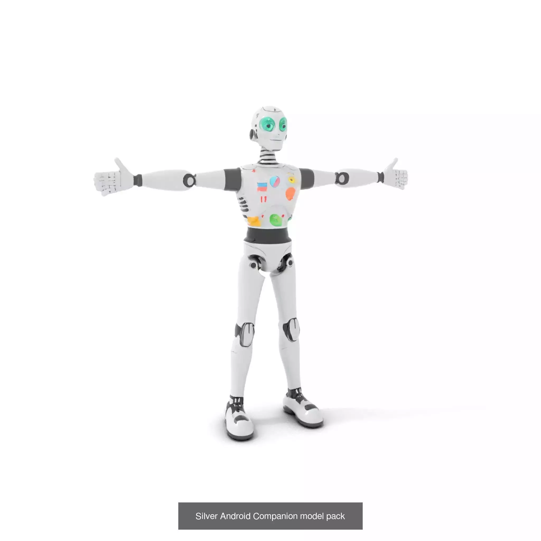 Vibrant Cartoon Robots Pack 3D Model Collection_28