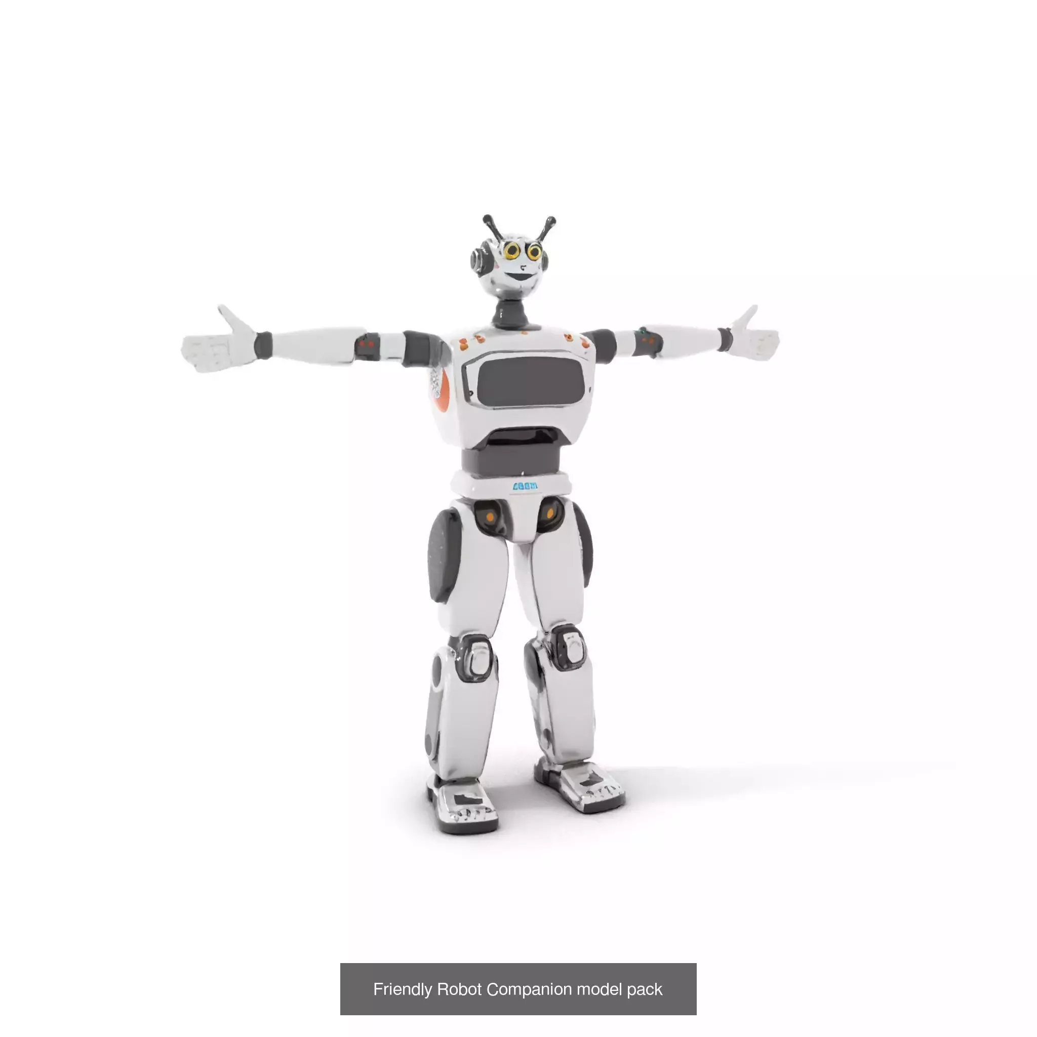 Vibrant Cartoon Robots Pack 3D Model Collection_31