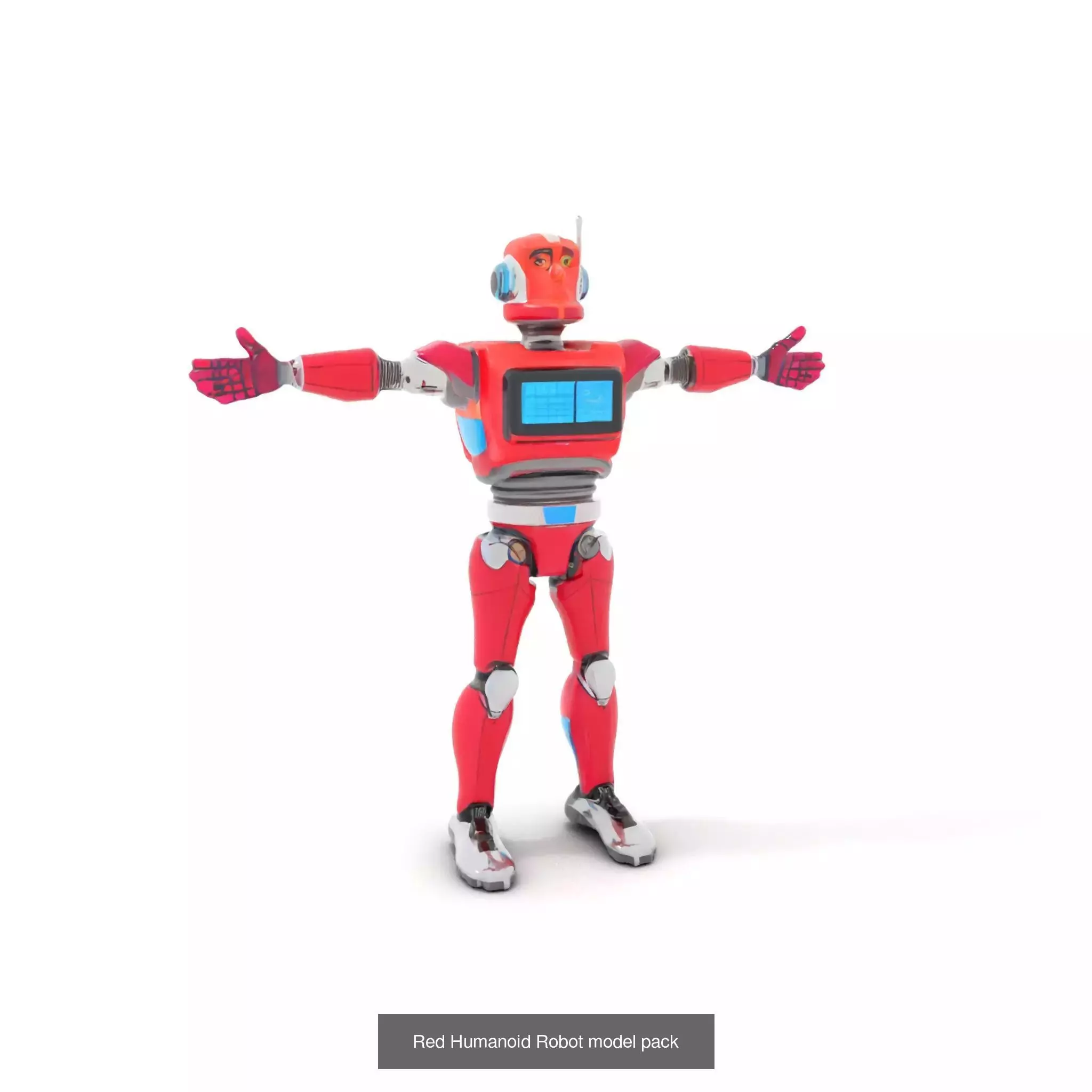 Vibrant Cartoon Robots Pack 3D Model Collection_26