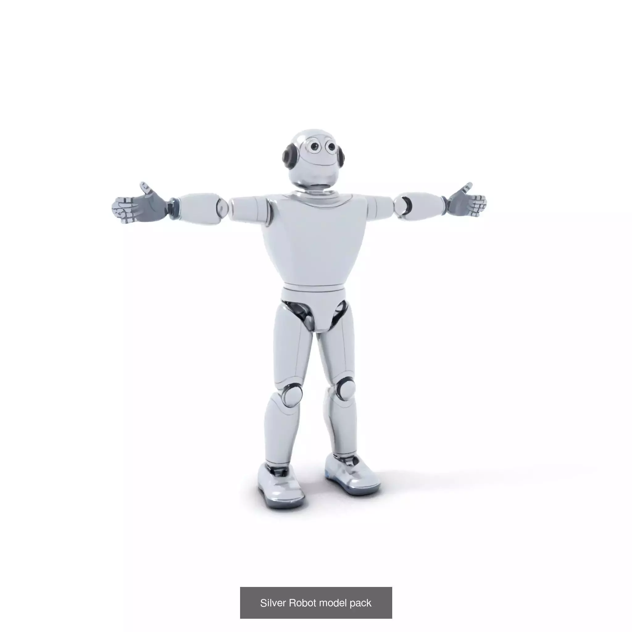 Vibrant Cartoon Robots Pack 3D Model Collection_25