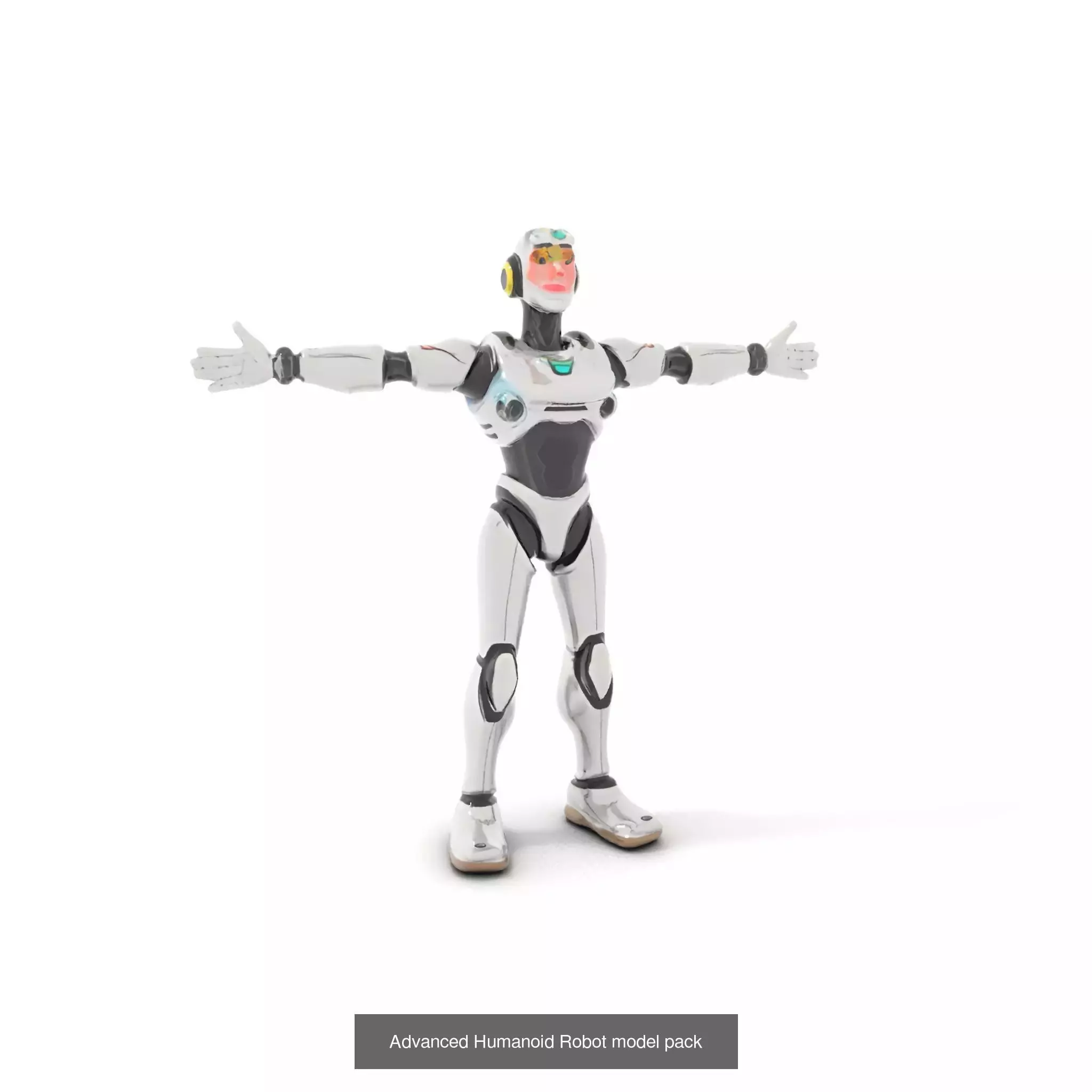 Vibrant Cartoon Robots Pack 3D Model Collection_29