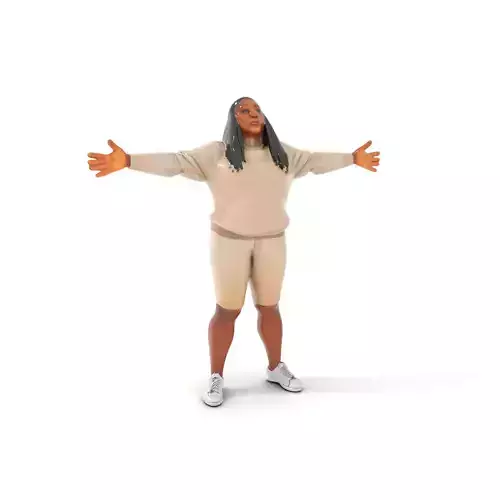 Casual Beige Outfit model pack Low-poly 3D model