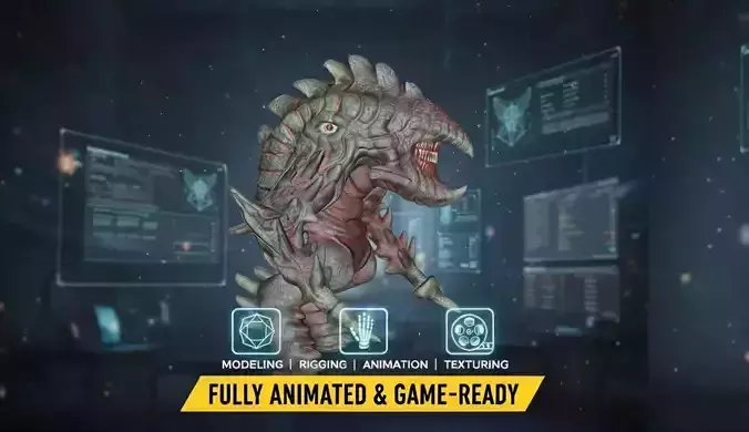 Guardian of the Abyss Low-poly 3D model