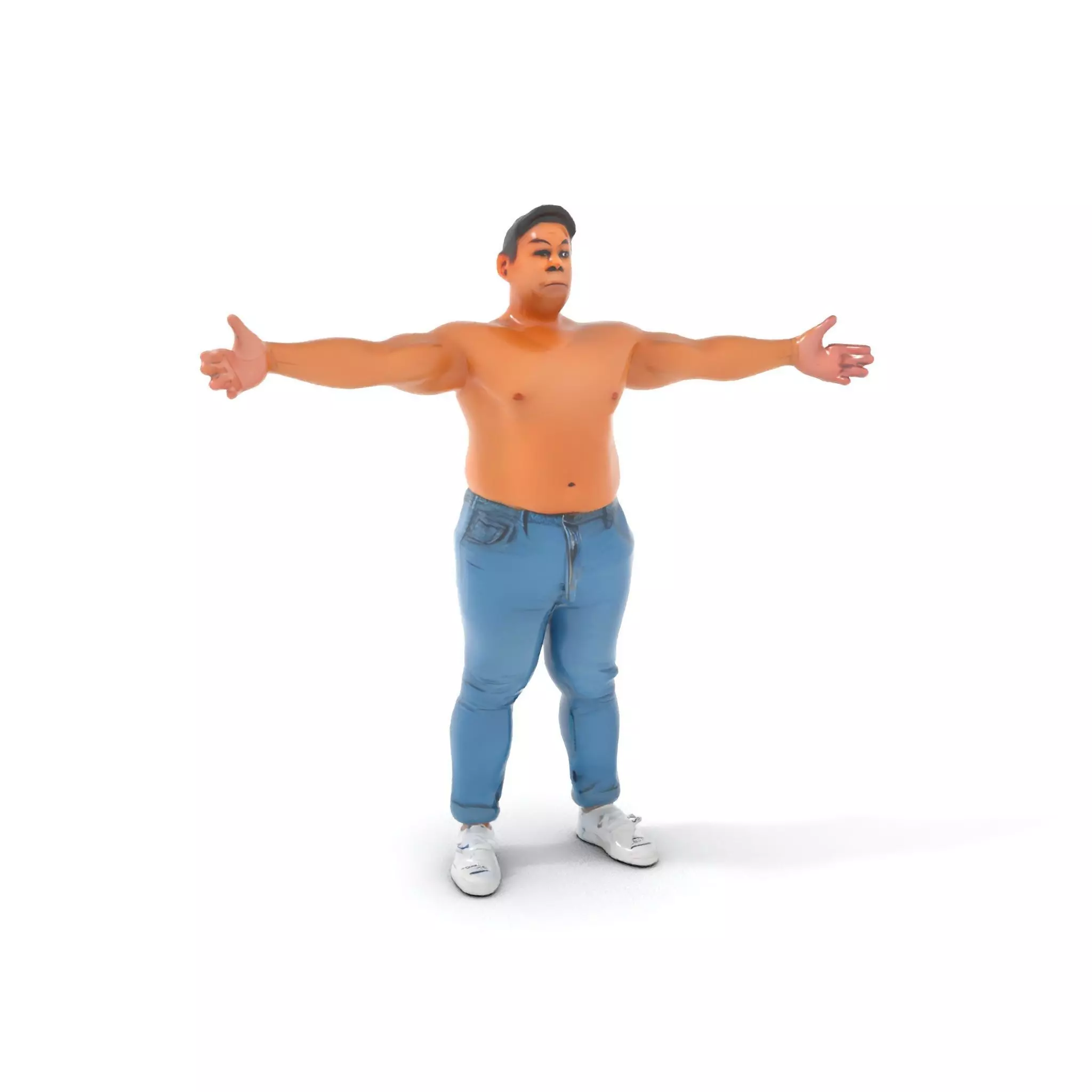 Casual Denim Character model pack Low-poly 3D model_6