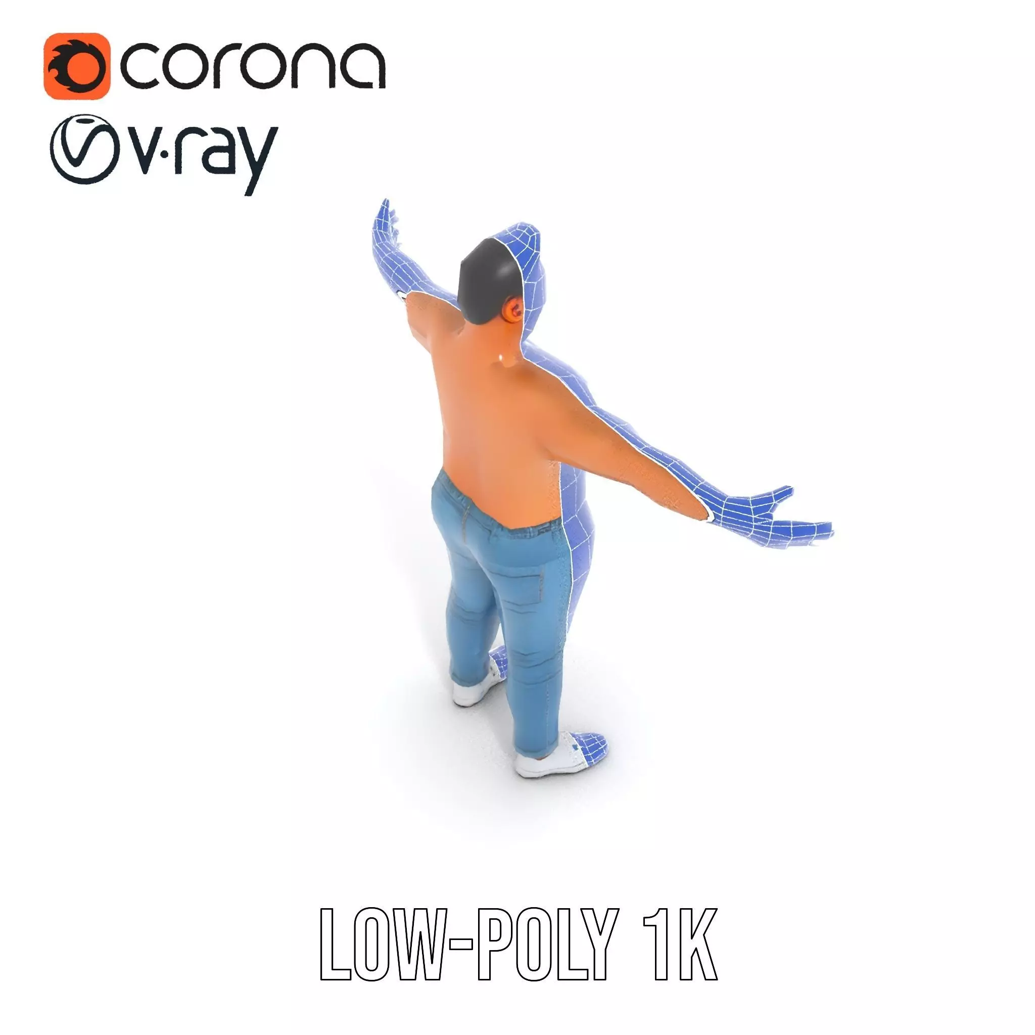 Casual Denim Character model pack Low-poly 3D model_28