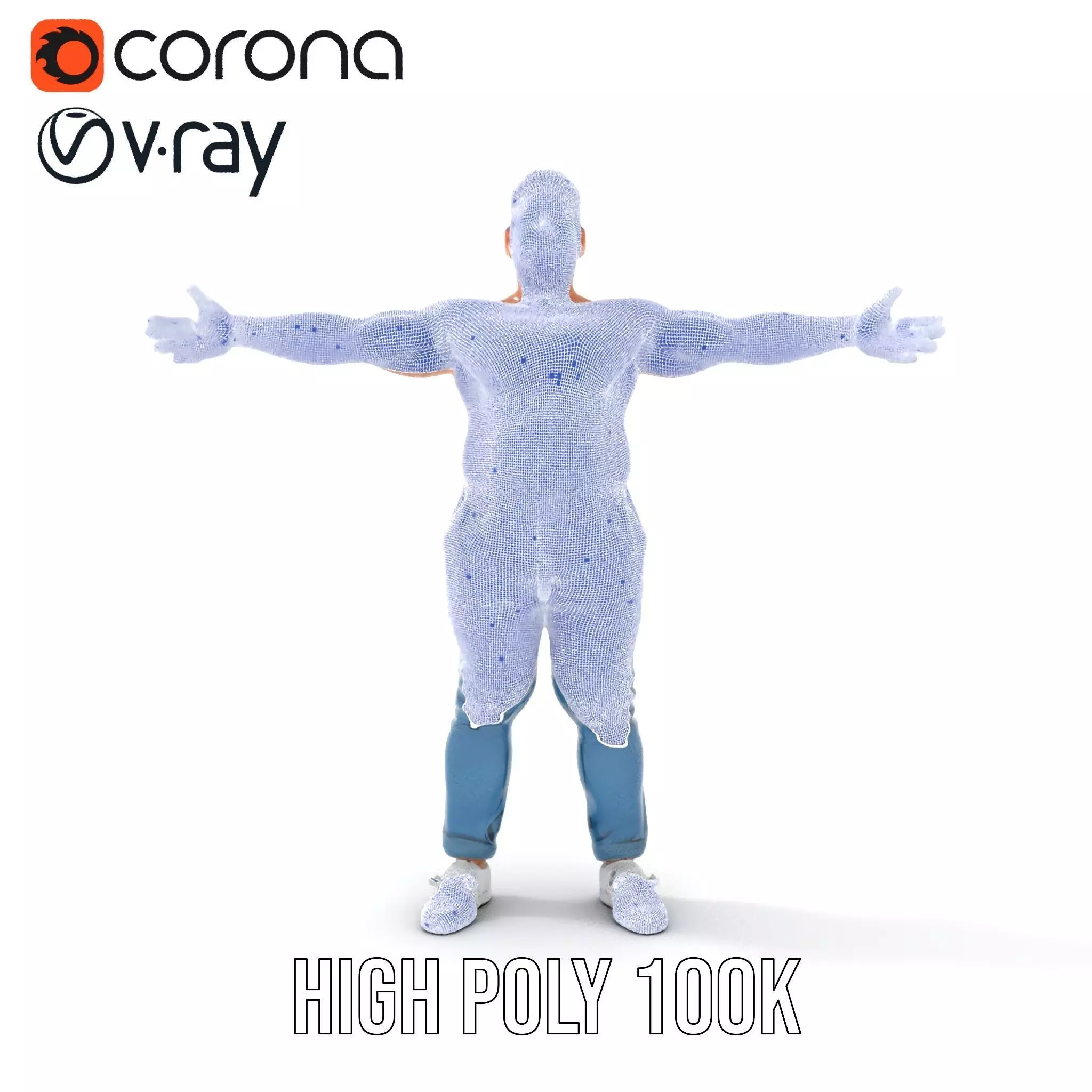 Casual Denim Character model pack Low-poly 3D model_34