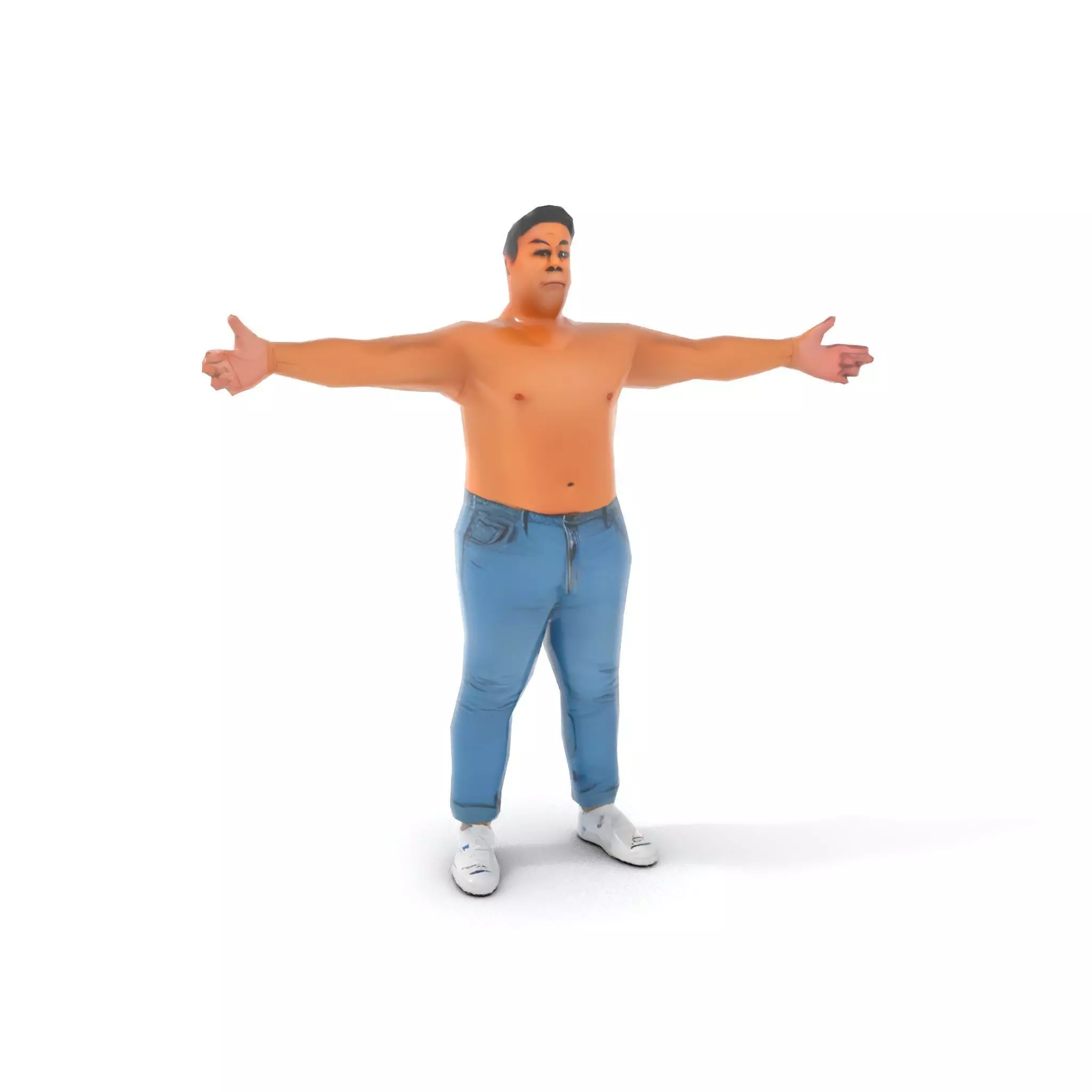 Casual Denim Character model pack Low-poly 3D model_17