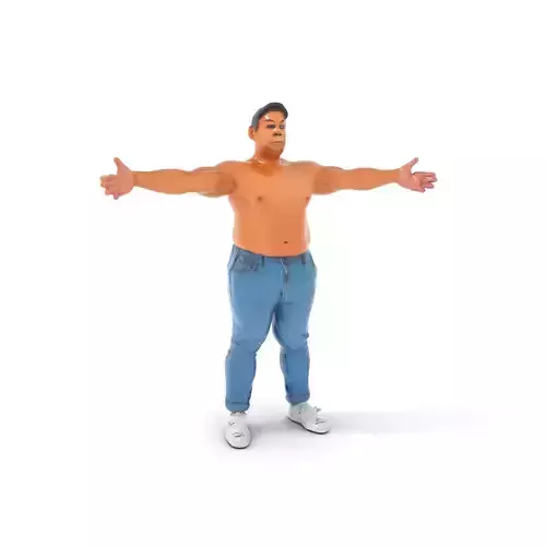 Casual Denim Character model pack Low-poly 3D model