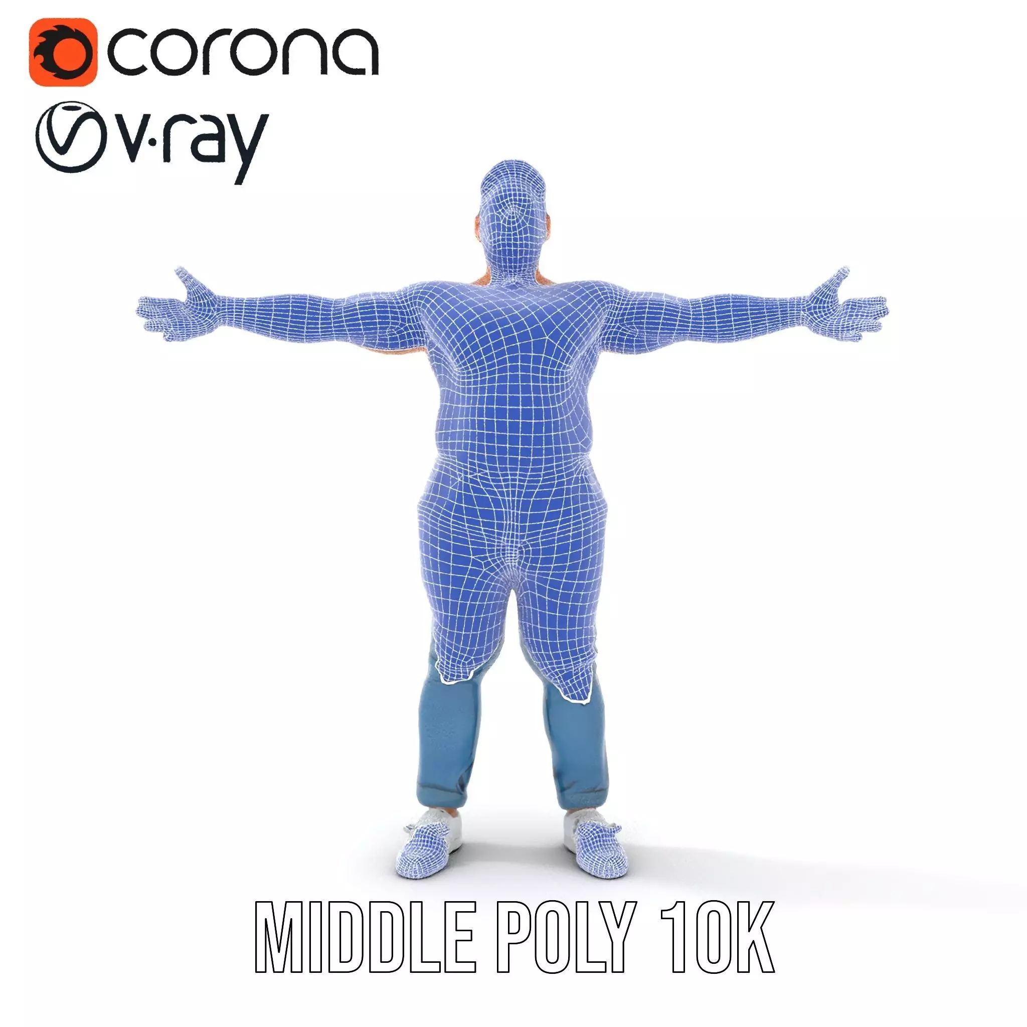 Casual Denim Character model pack Low-poly 3D model_21