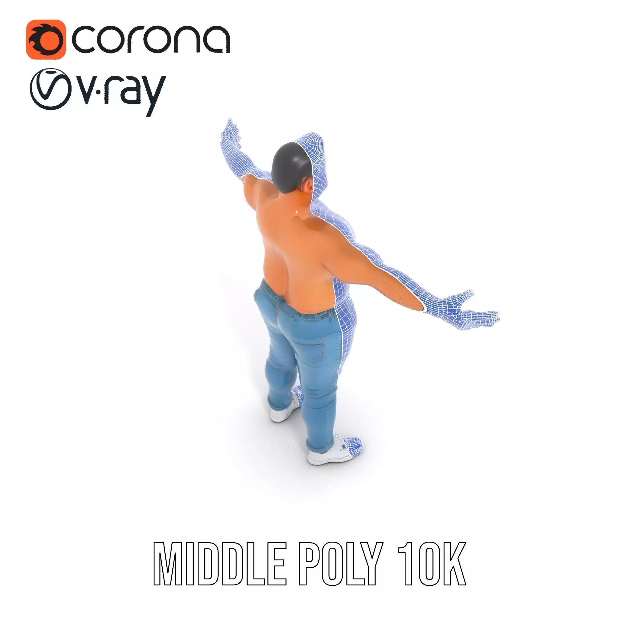 Casual Denim Character model pack Low-poly 3D model_27