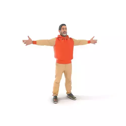 Casual Hoodie Outfit model pack Low-poly 3D model