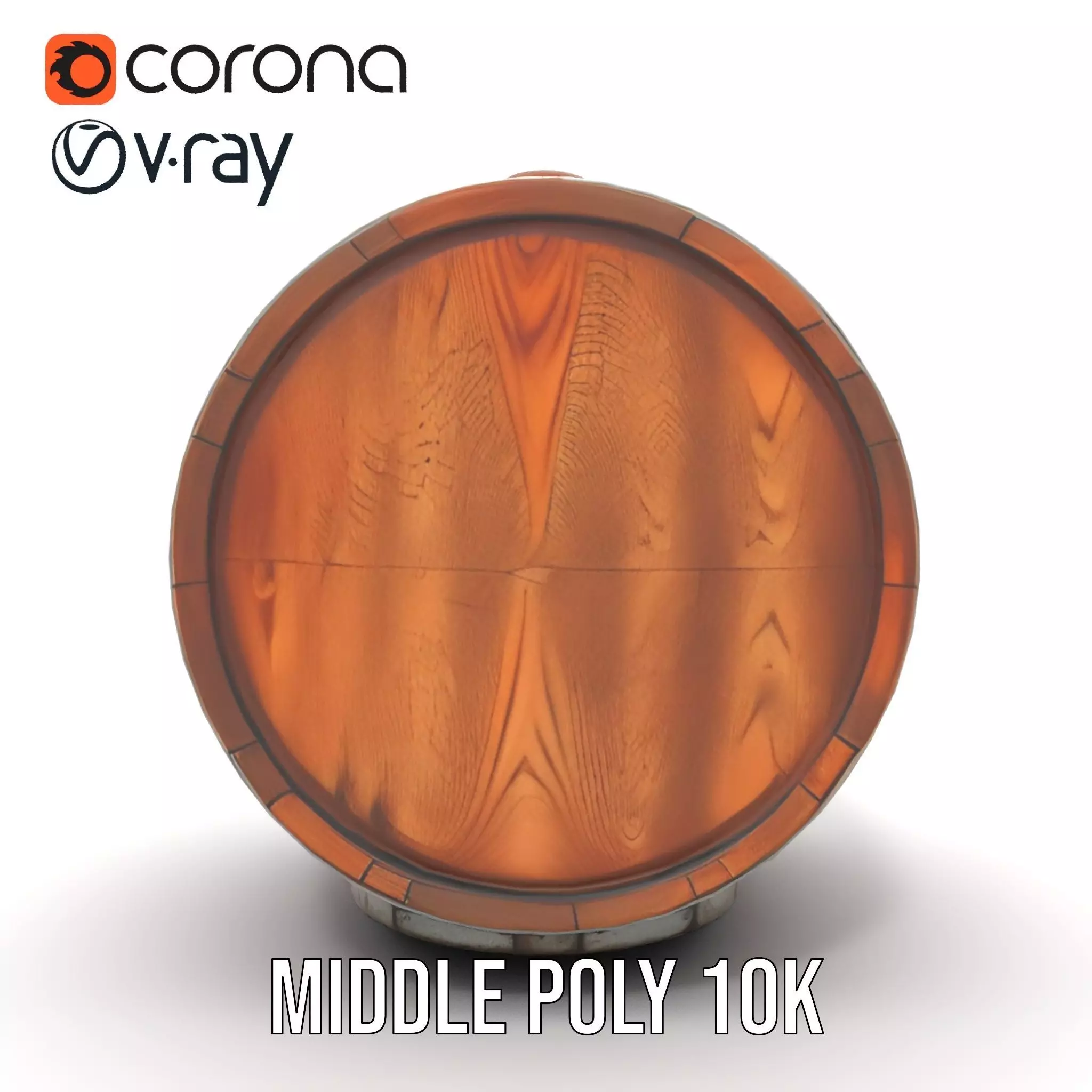 Rustic Oak Barrel model pack Low-poly 3D model_17