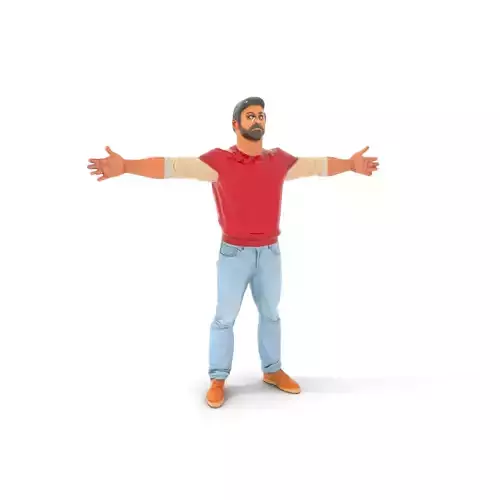 Casual Outfit Male model pack Low-poly 3D model
