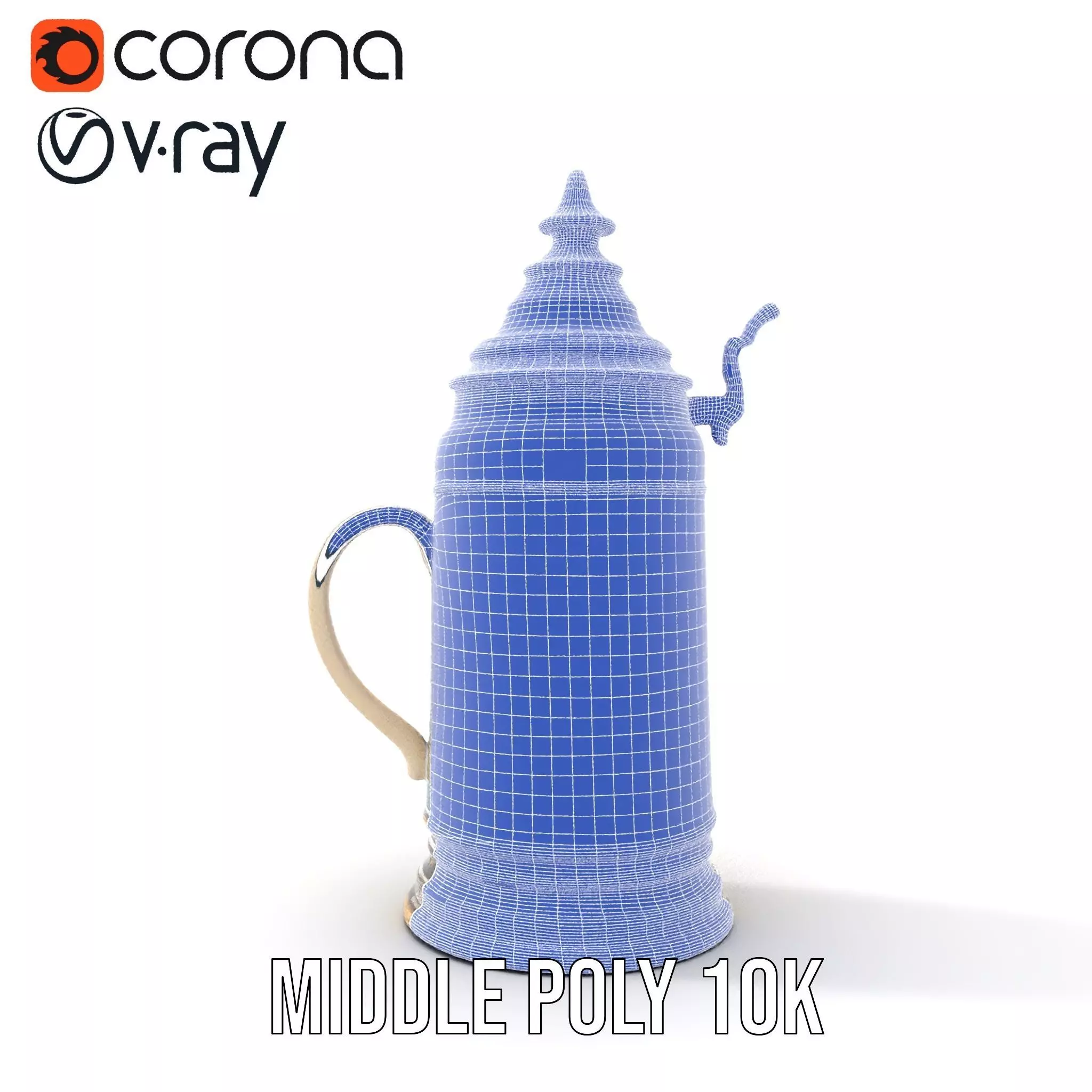 Decorative Beer Stein model pack Low-poly 3D model_24