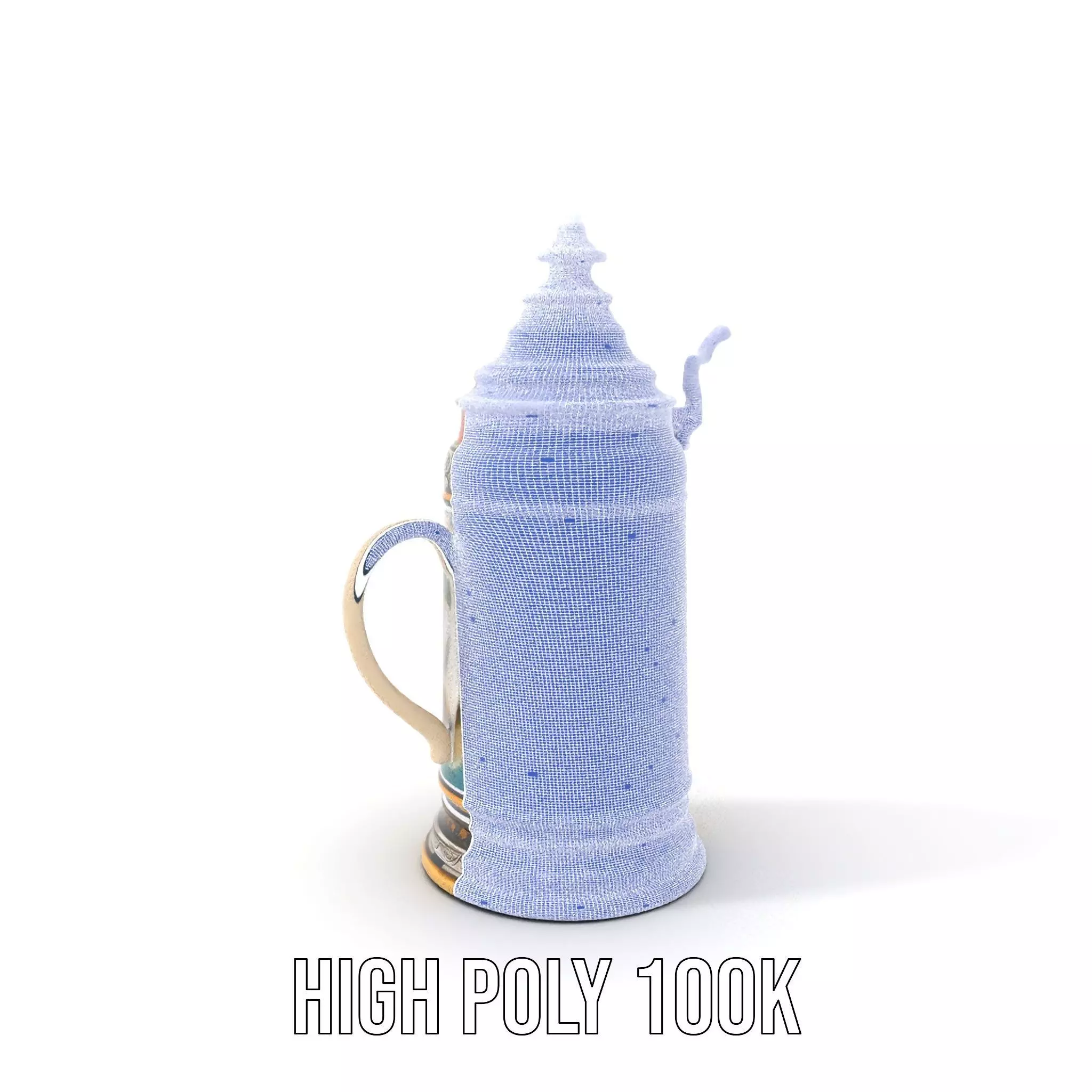 Decorative Beer Stein model pack Low-poly 3D model_4