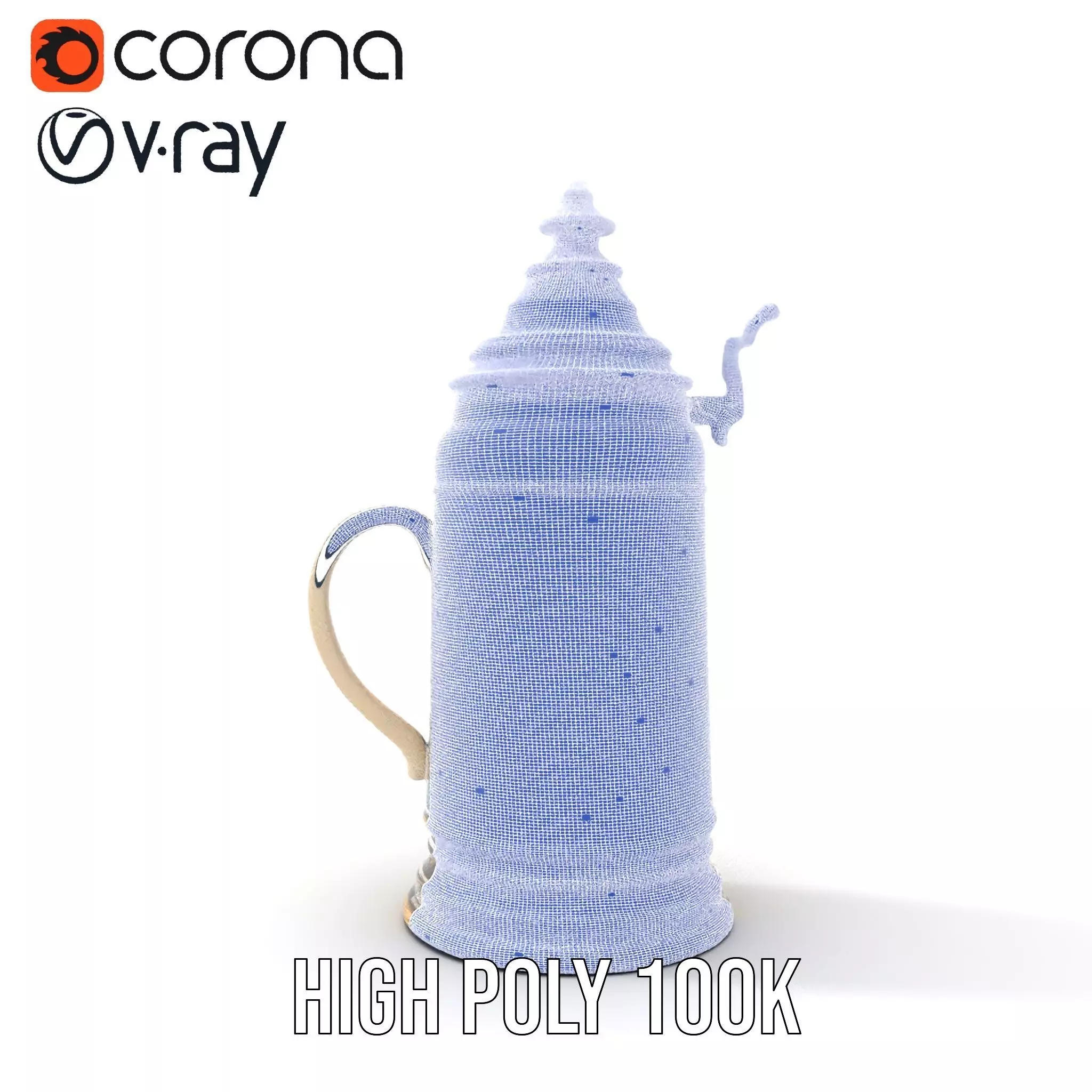 Decorative Beer Stein model pack Low-poly 3D model_32