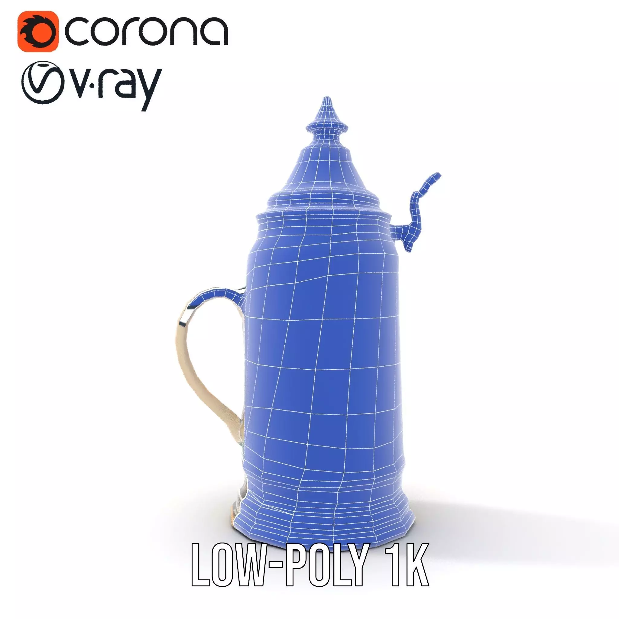 Decorative Beer Stein model pack Low-poly 3D model_16