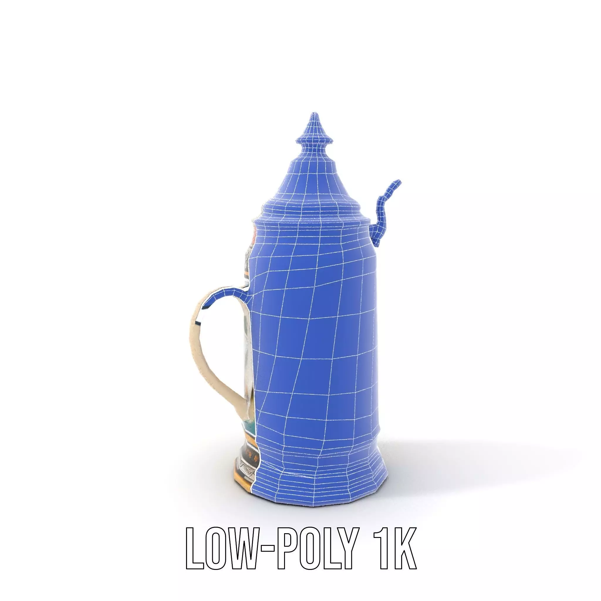 Decorative Beer Stein model pack Low-poly 3D model_7