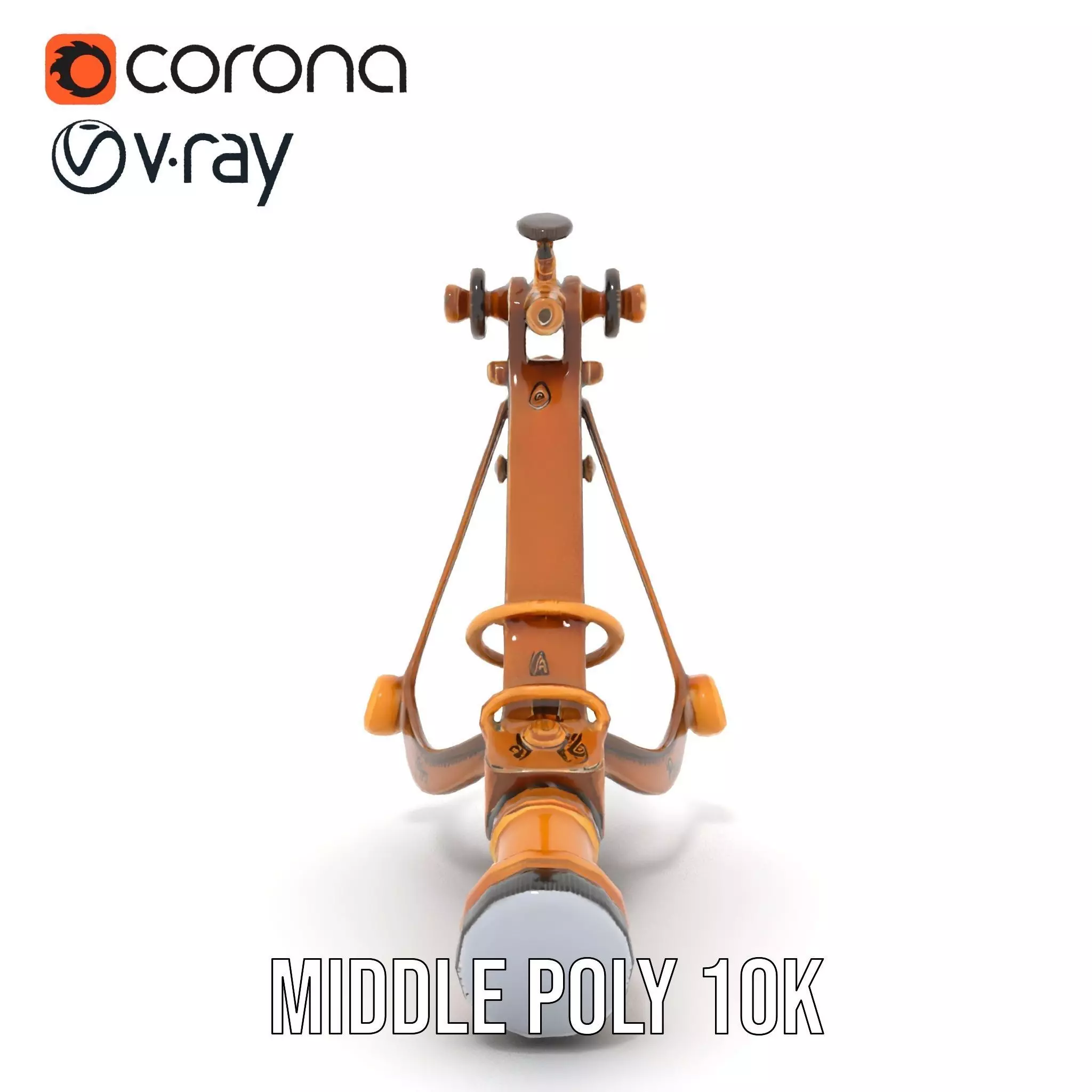 Vintage Brass Sextant model pack Low-poly 3D model_11