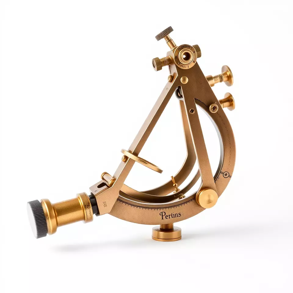 Vintage Brass Sextant model pack Low-poly 3D model_2