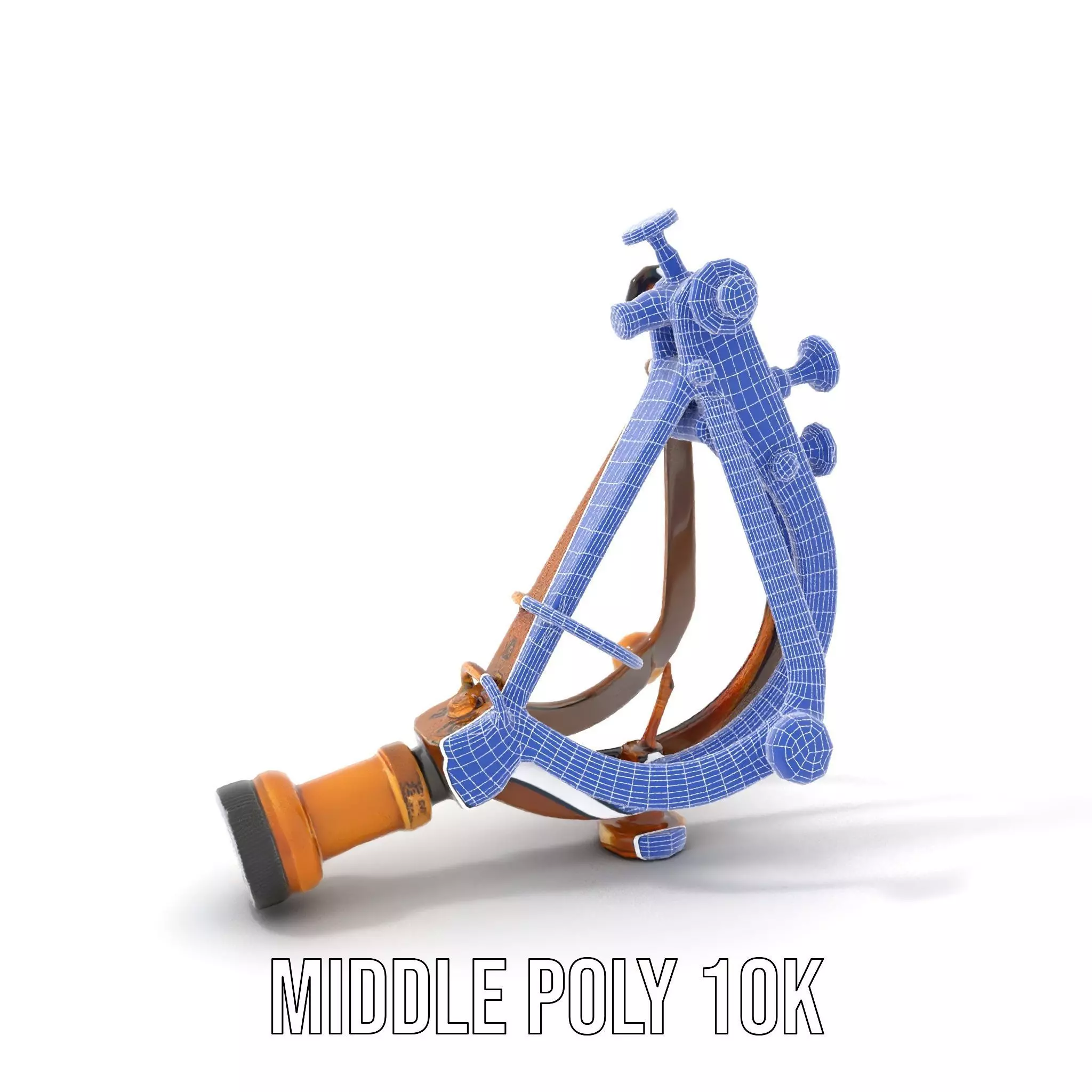 Vintage Brass Sextant model pack Low-poly 3D model_20