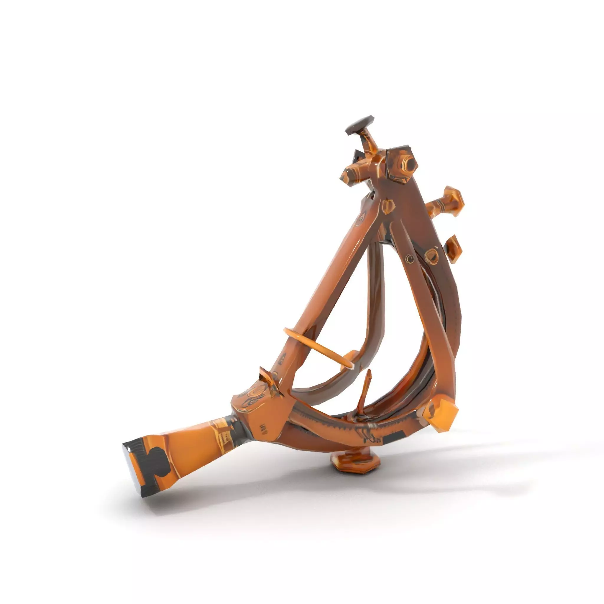 Vintage Brass Sextant model pack Low-poly 3D model_7