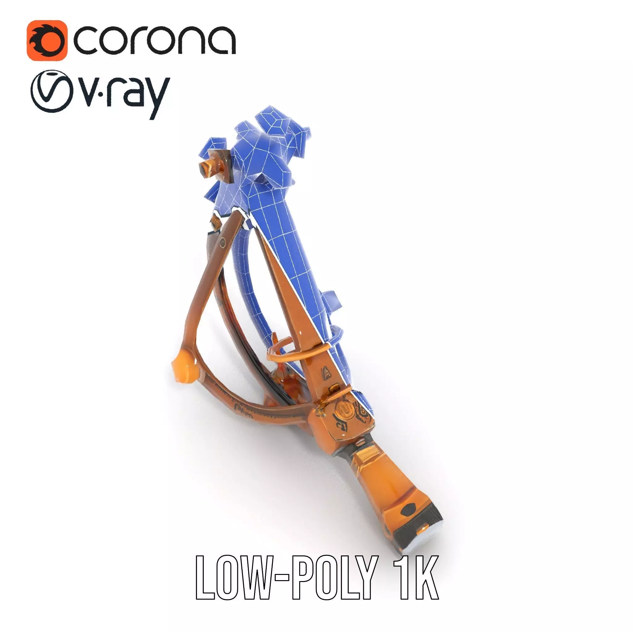 Vintage Brass Sextant model pack Low-poly 3D model_21