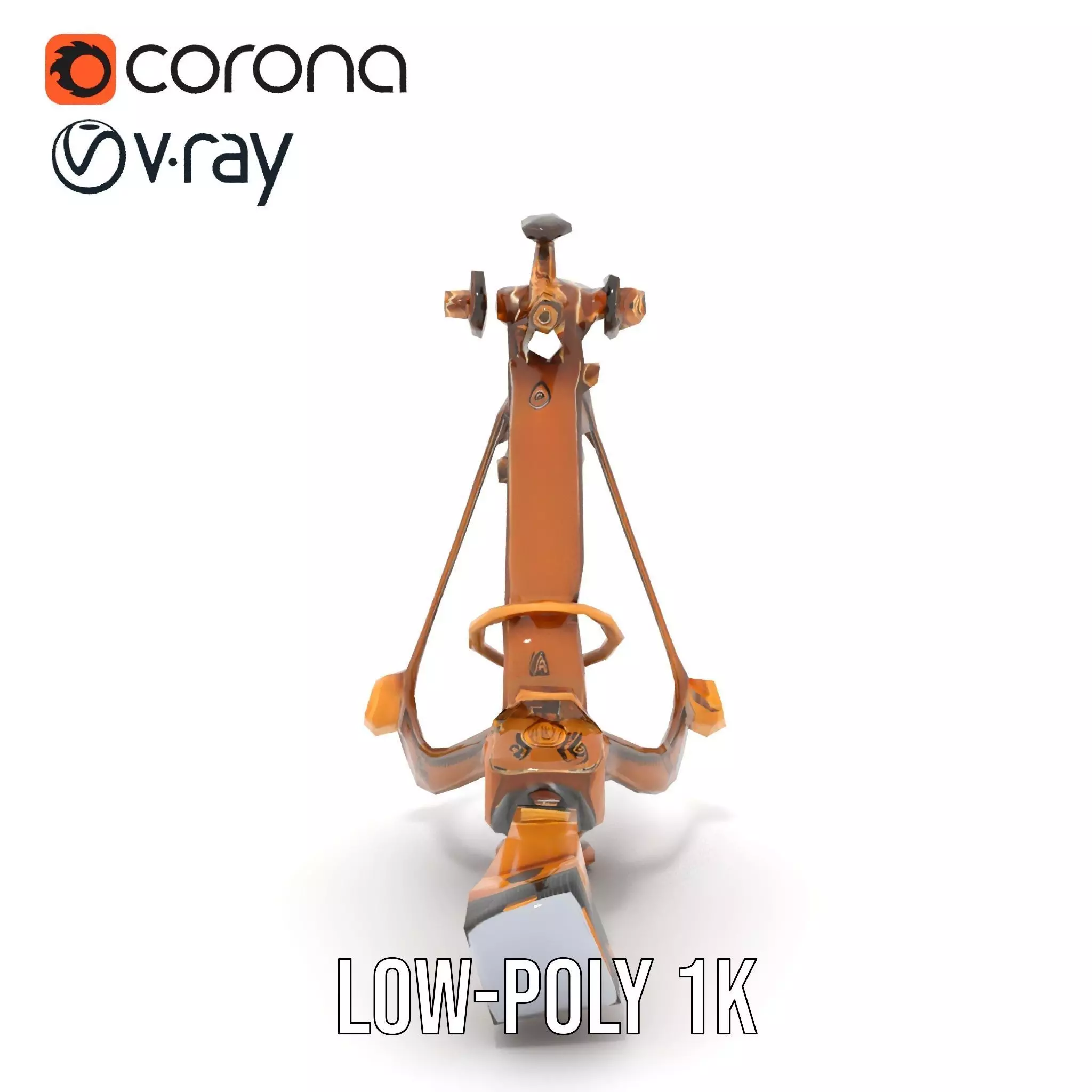 Vintage Brass Sextant model pack Low-poly 3D model_30