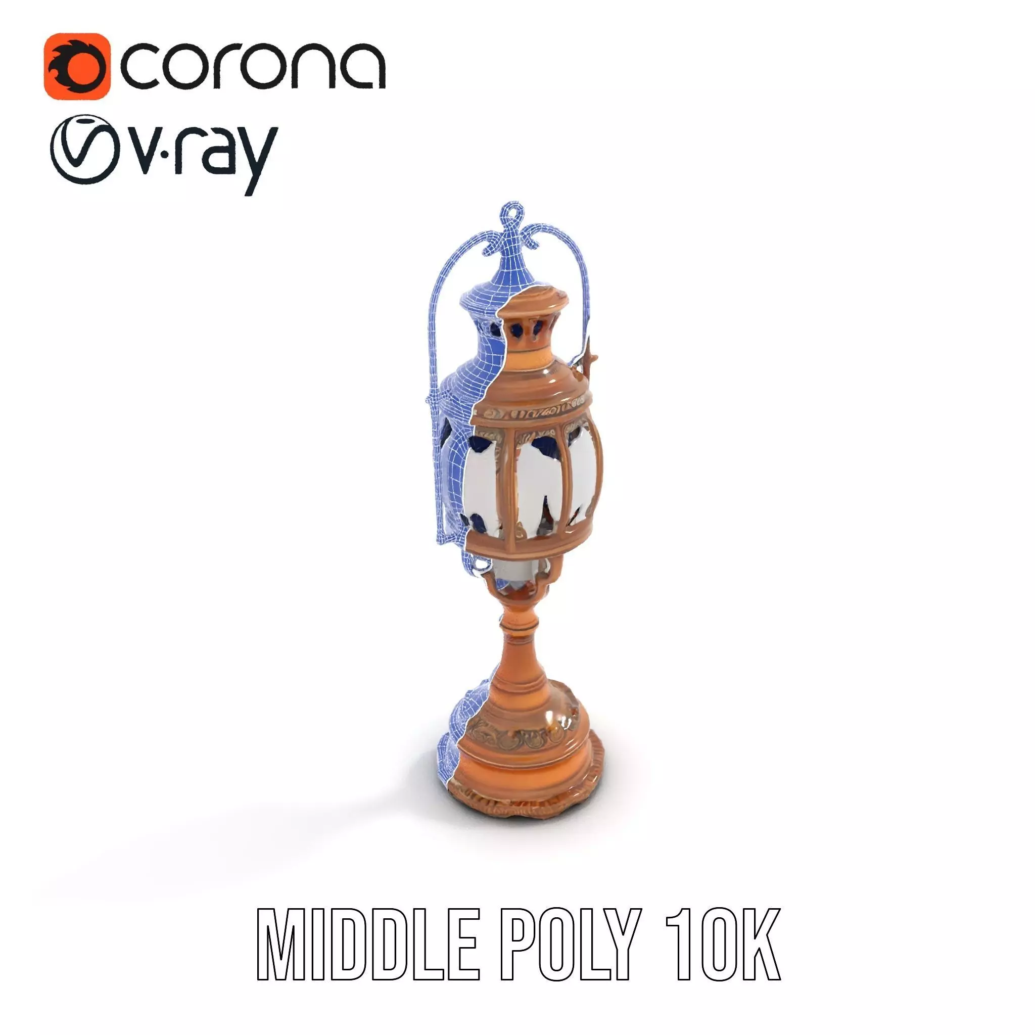 Ornate Brass Lantern model pack Low-poly 3D model_27