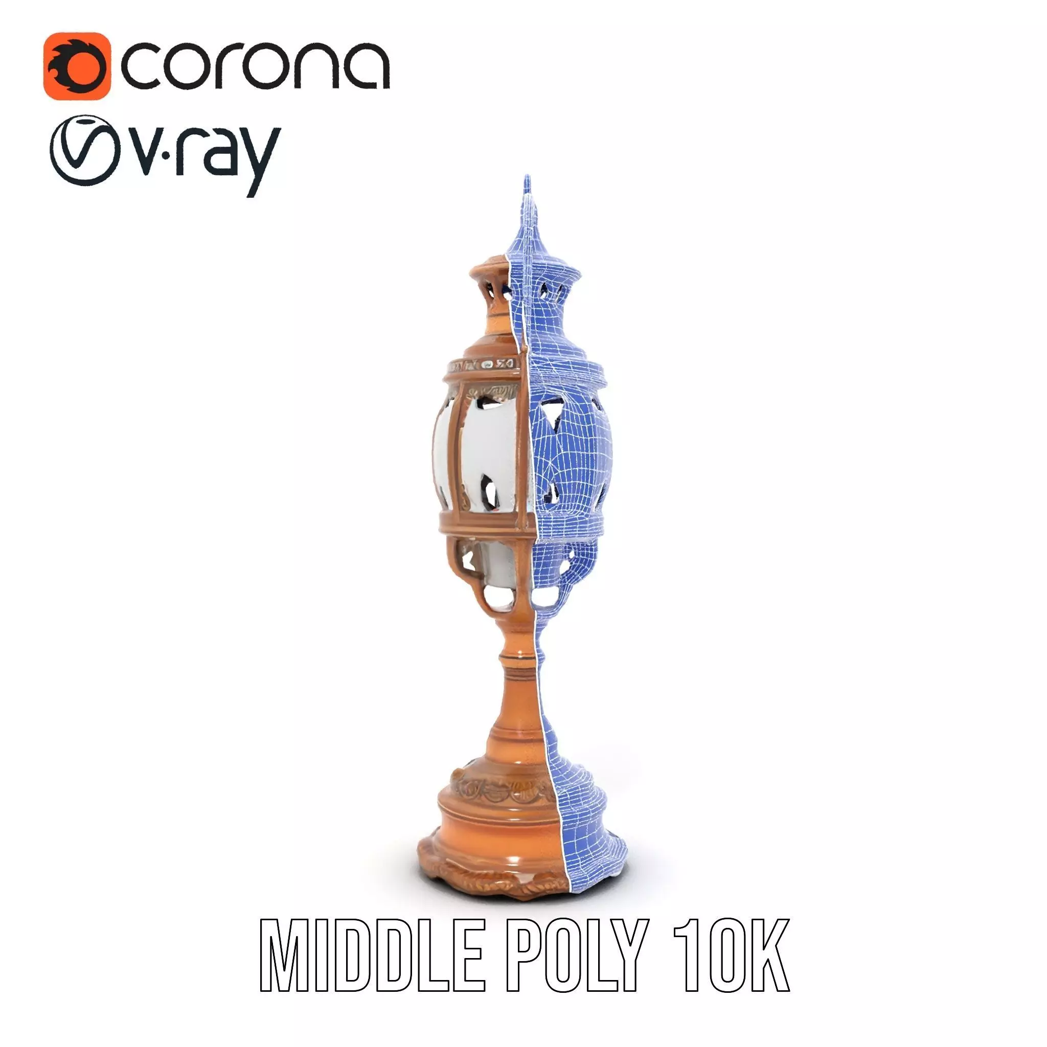 Ornate Brass Lantern model pack Low-poly 3D model_29