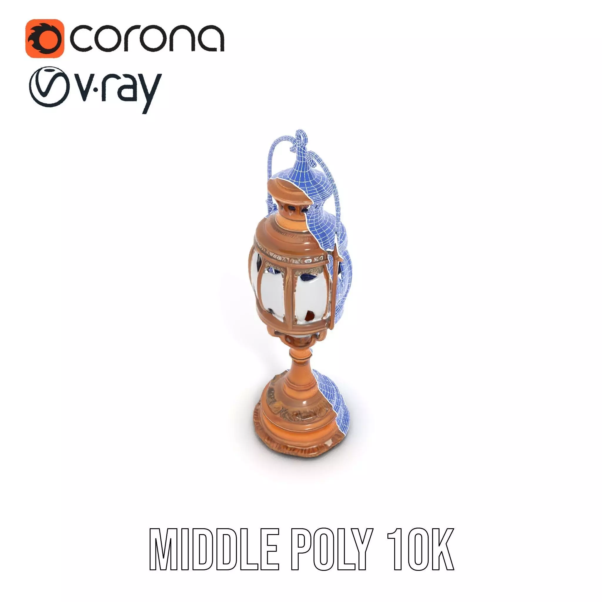 Ornate Brass Lantern model pack Low-poly 3D model_24