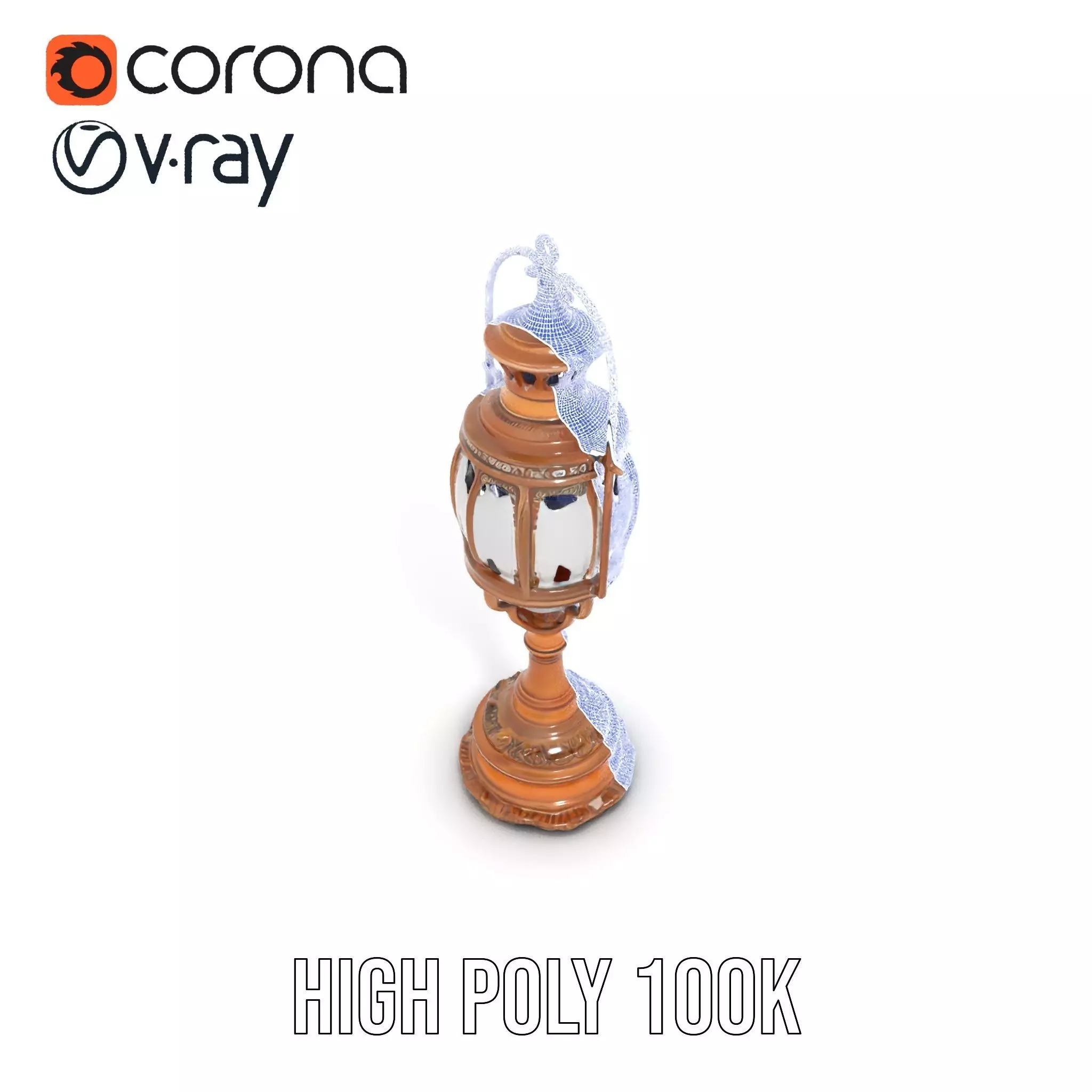 Ornate Brass Lantern model pack Low-poly 3D model_34