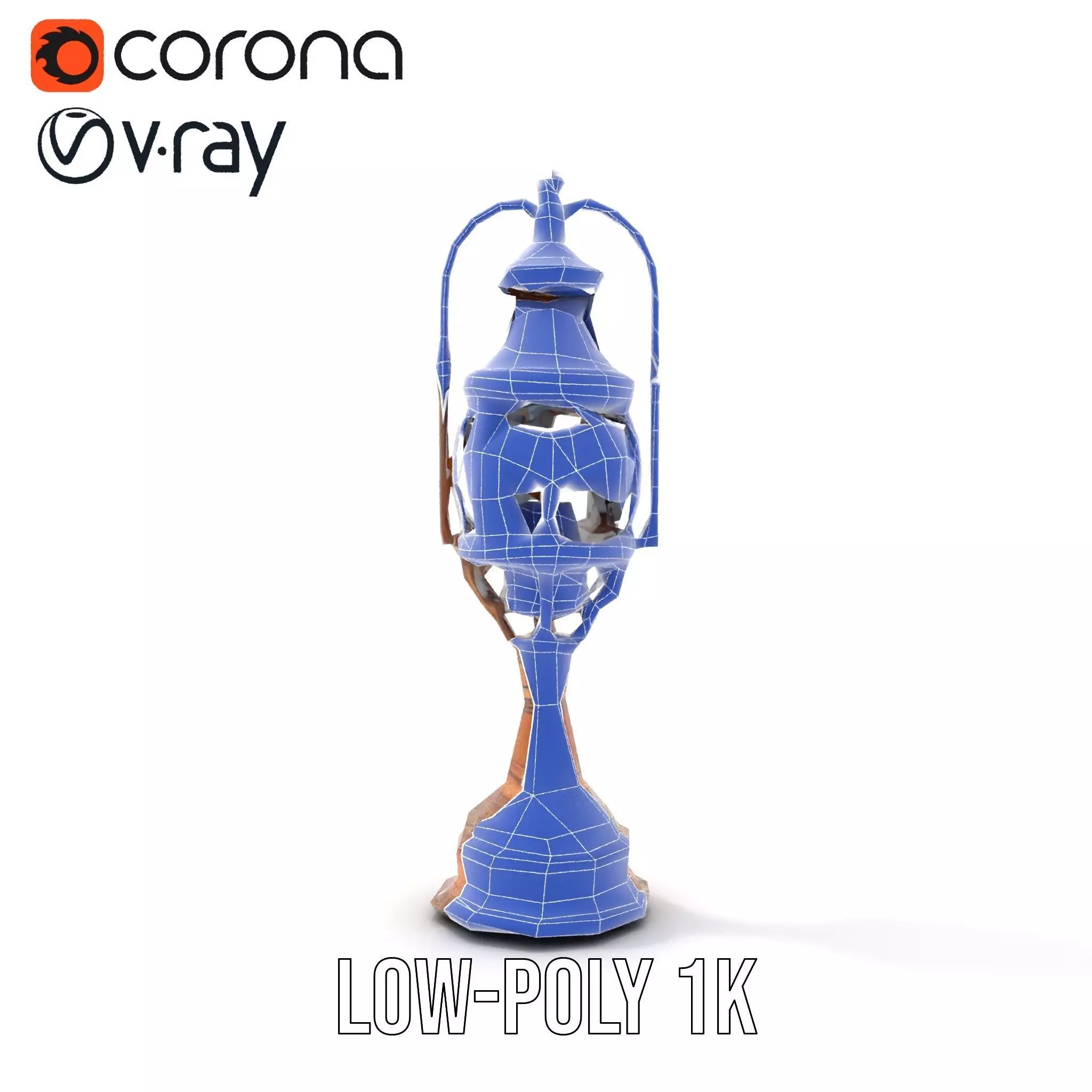 Ornate Brass Lantern model pack Low-poly 3D model_22