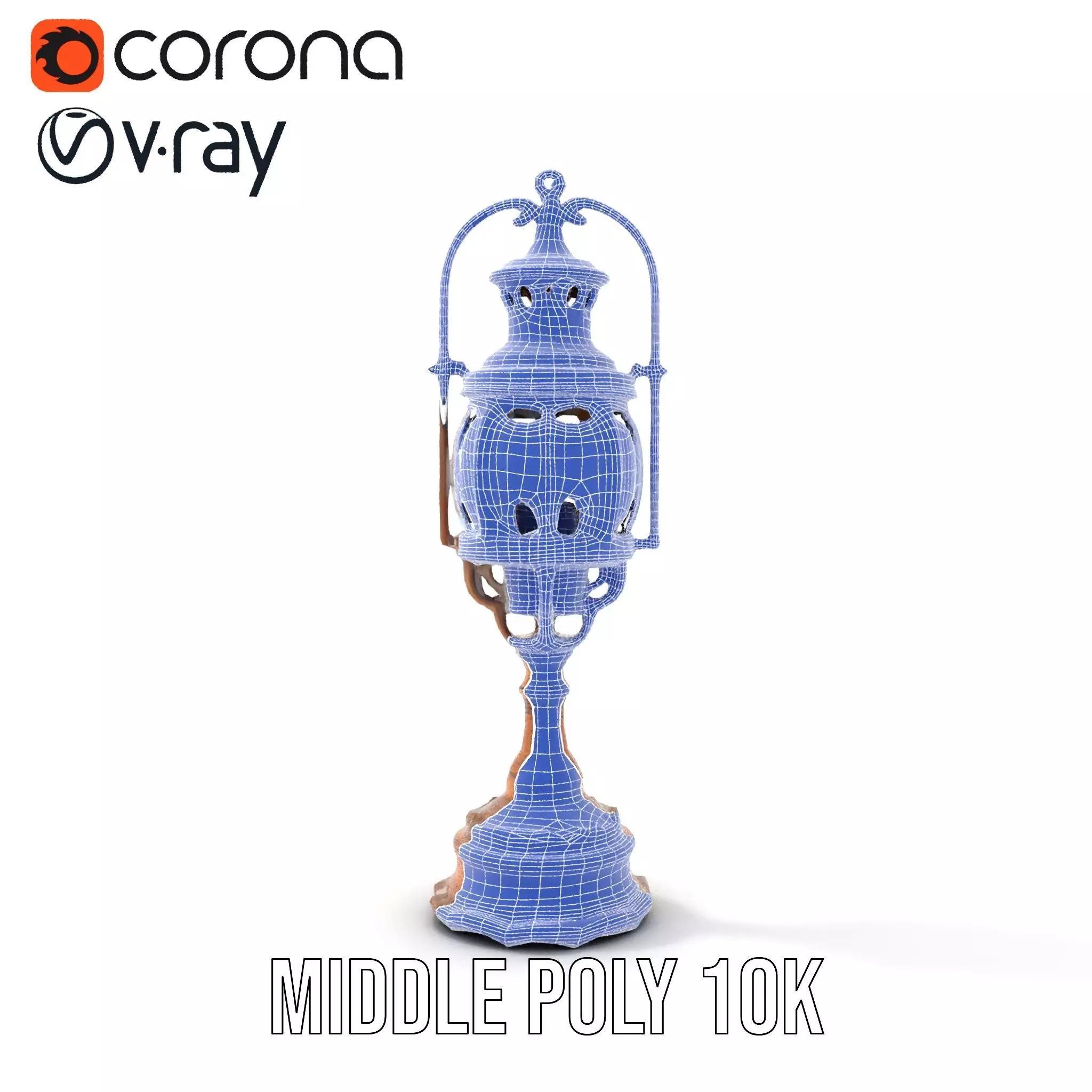 Ornate Brass Lantern model pack Low-poly 3D model_18