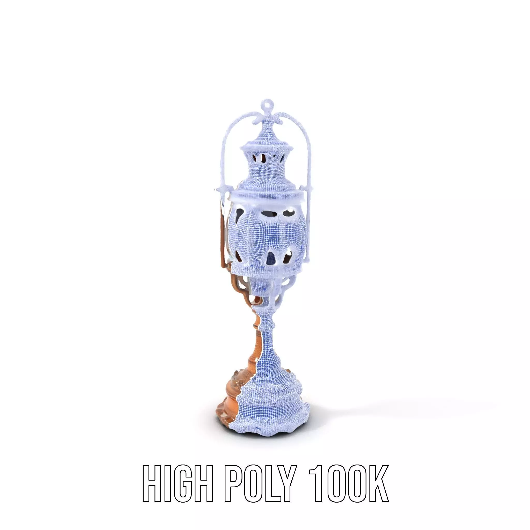 Ornate Brass Lantern model pack Low-poly 3D model_4