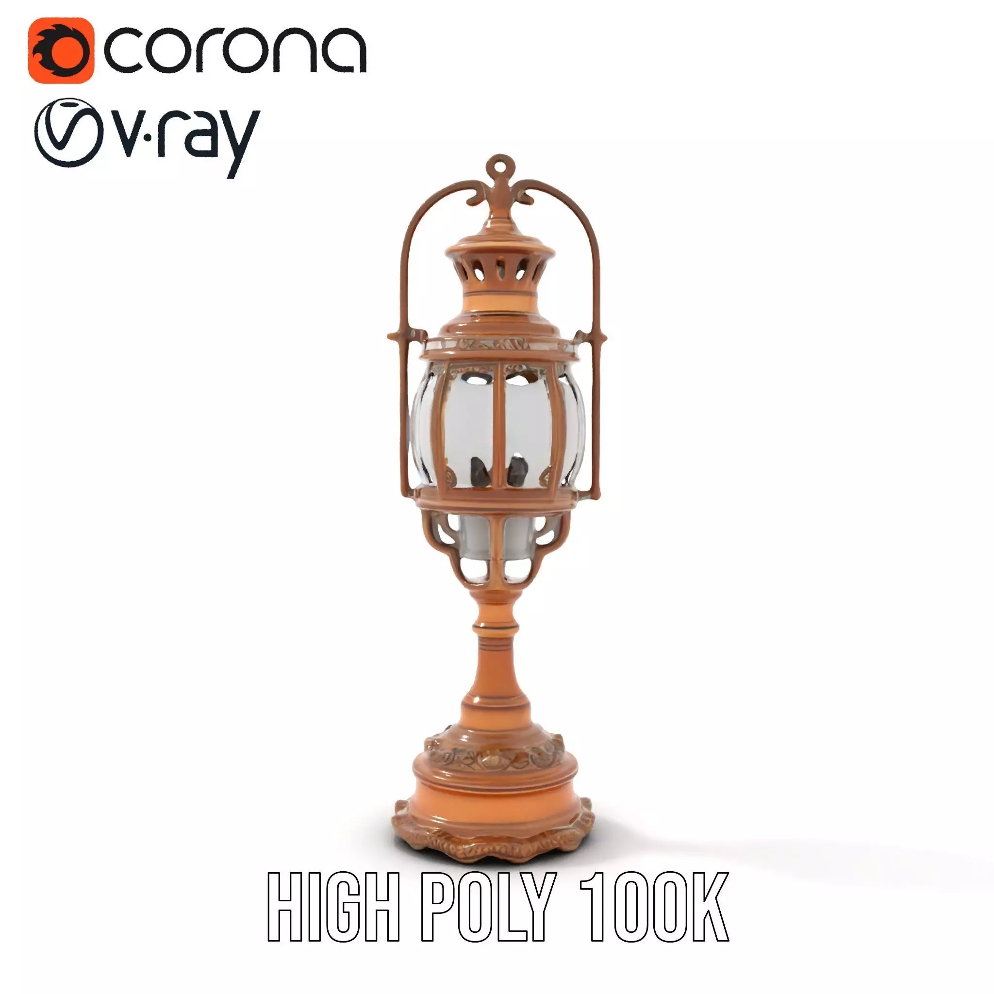 Ornate Brass Lantern model pack Low-poly 3D model_23