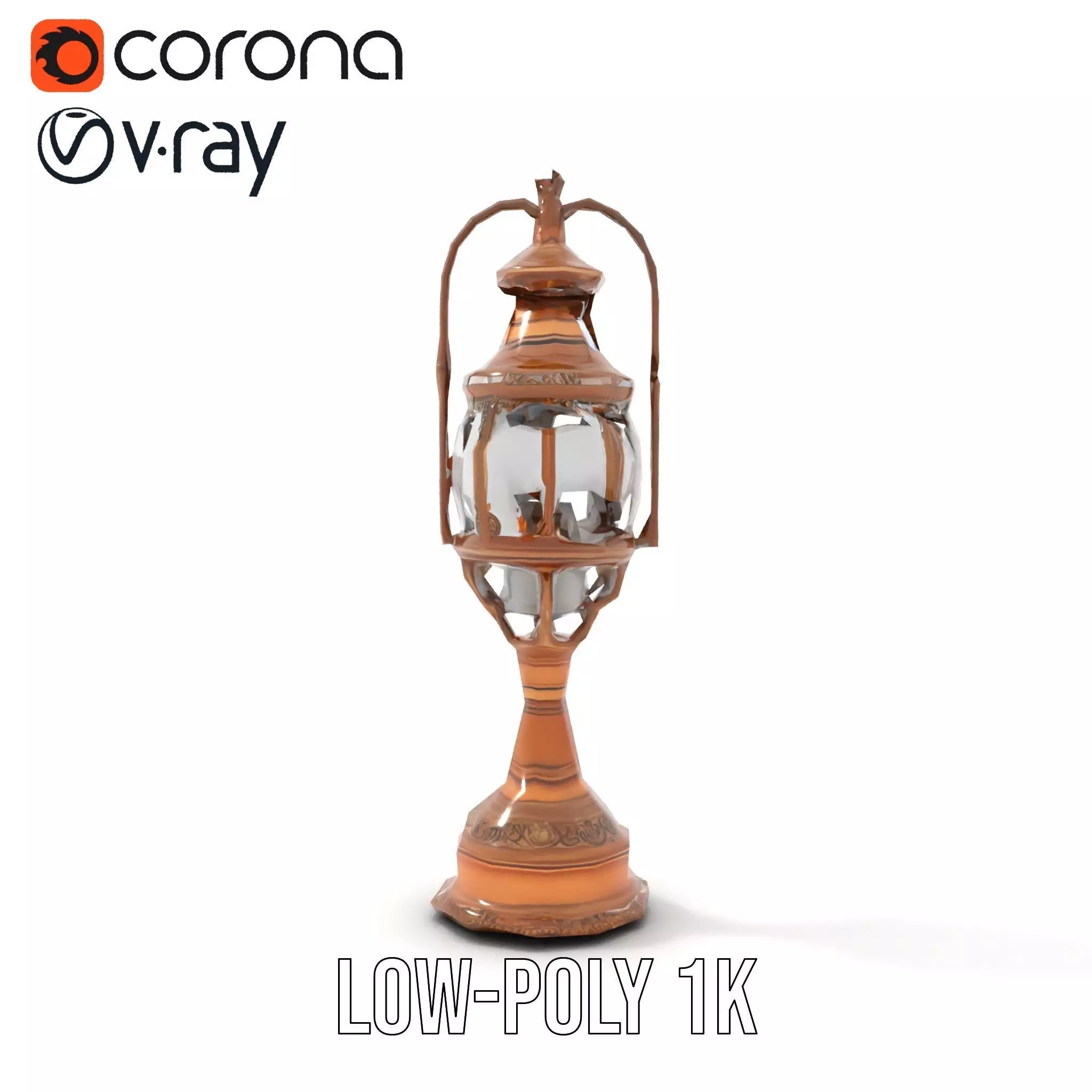 Ornate Brass Lantern model pack Low-poly 3D model_17