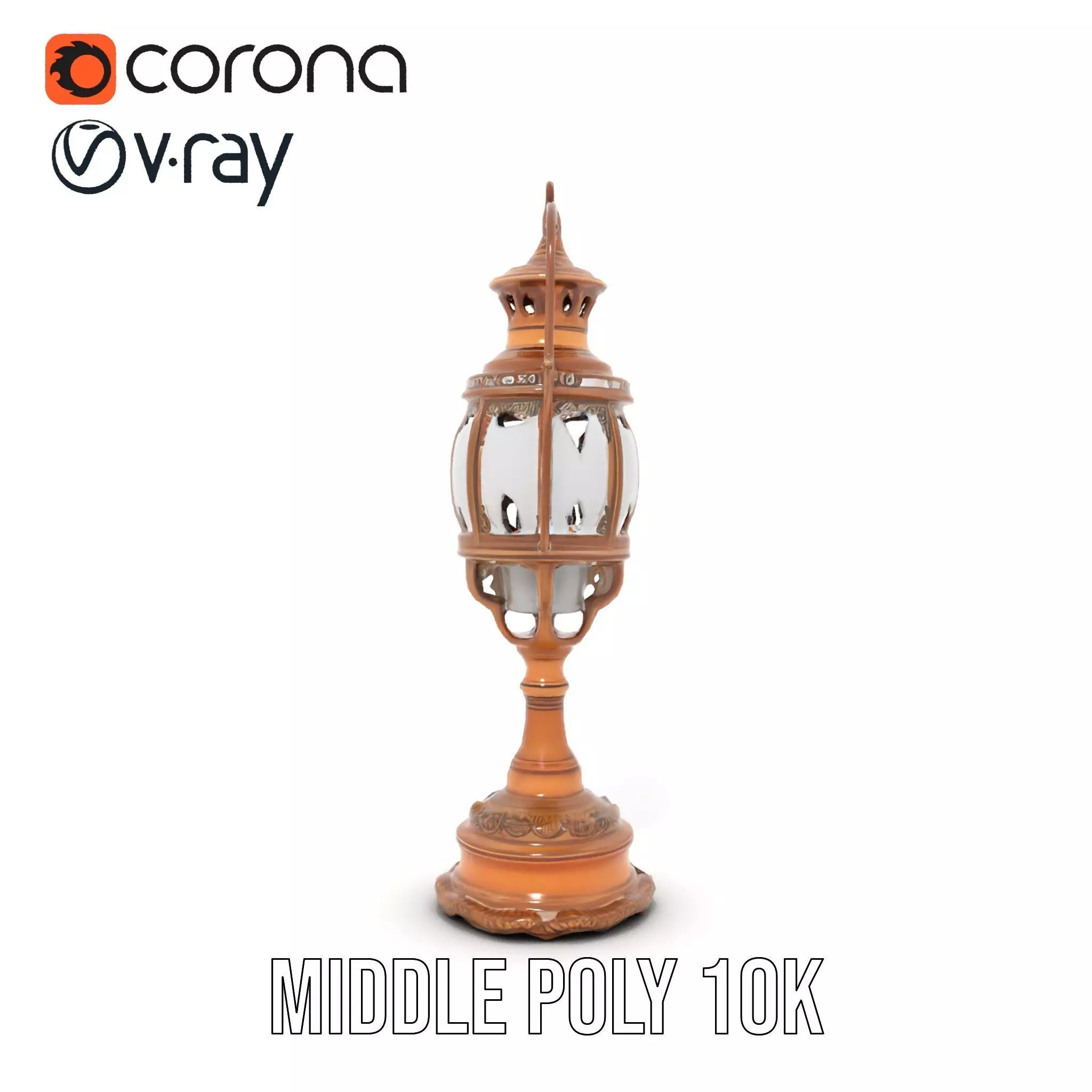 Ornate Brass Lantern model pack Low-poly 3D model_21