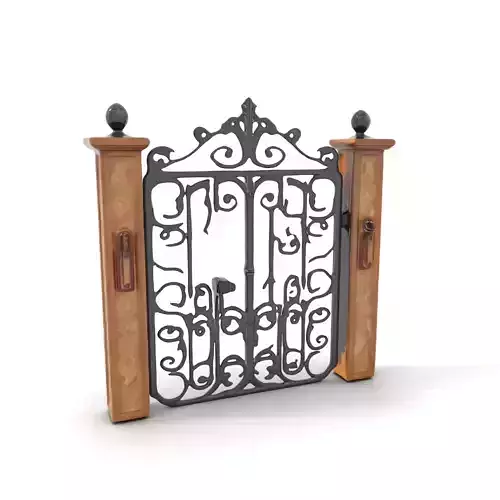 Elegant Wrought Iron Gate model pack Low-poly 3D model
