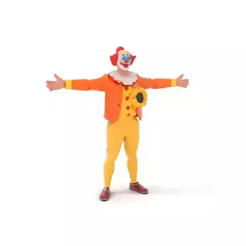 Lively Clown Outfit model pack Low-poly 3D model